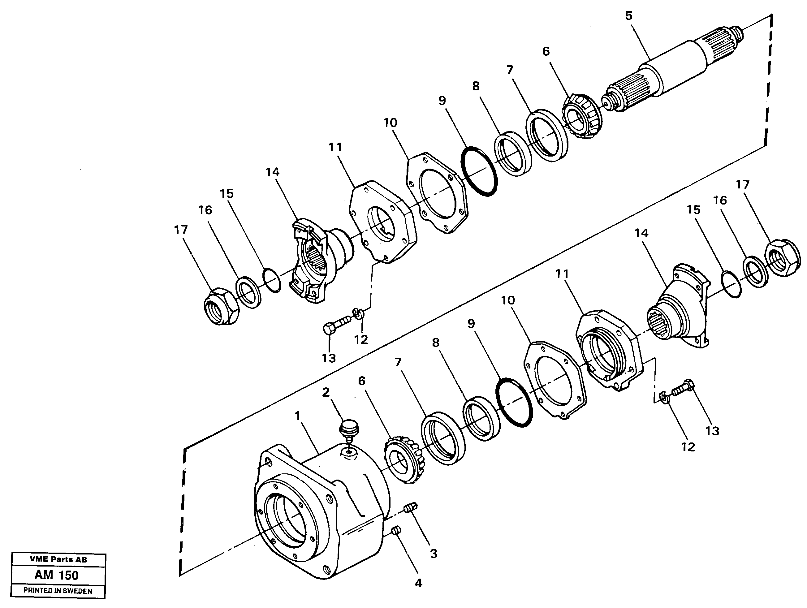 Support bearing — volvo parts diagram