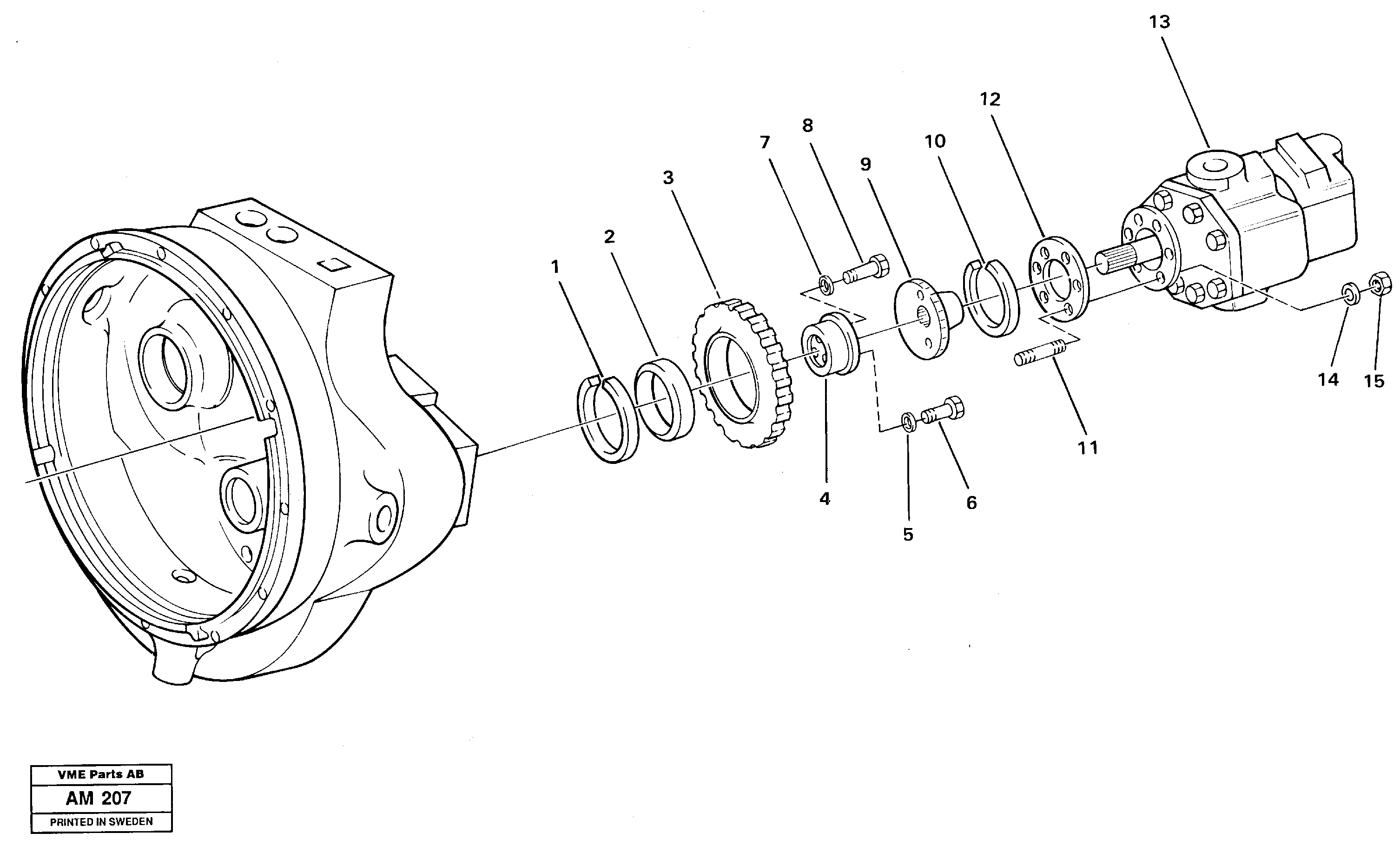 Transmission oil pump andpump drive  11079595 — volvo parts diagram