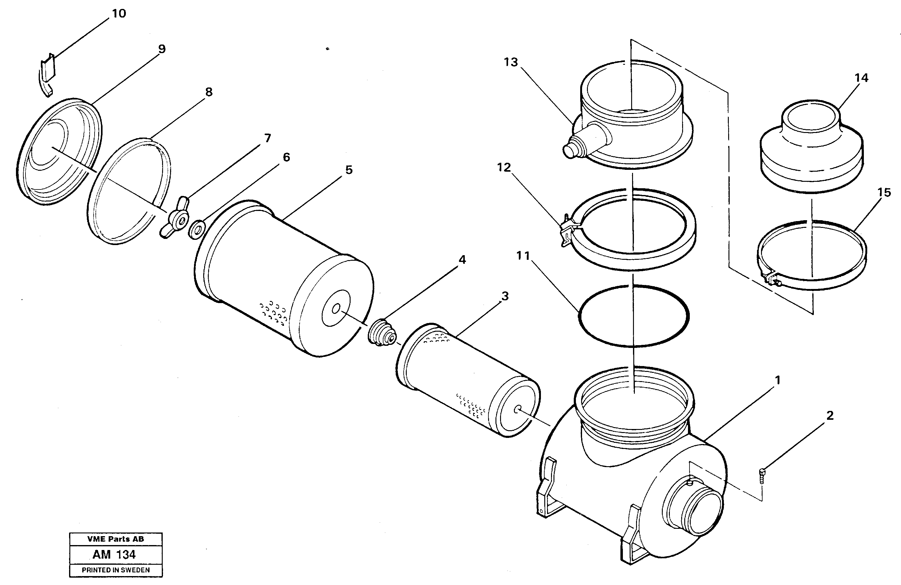 Air filter — volvo parts diagram