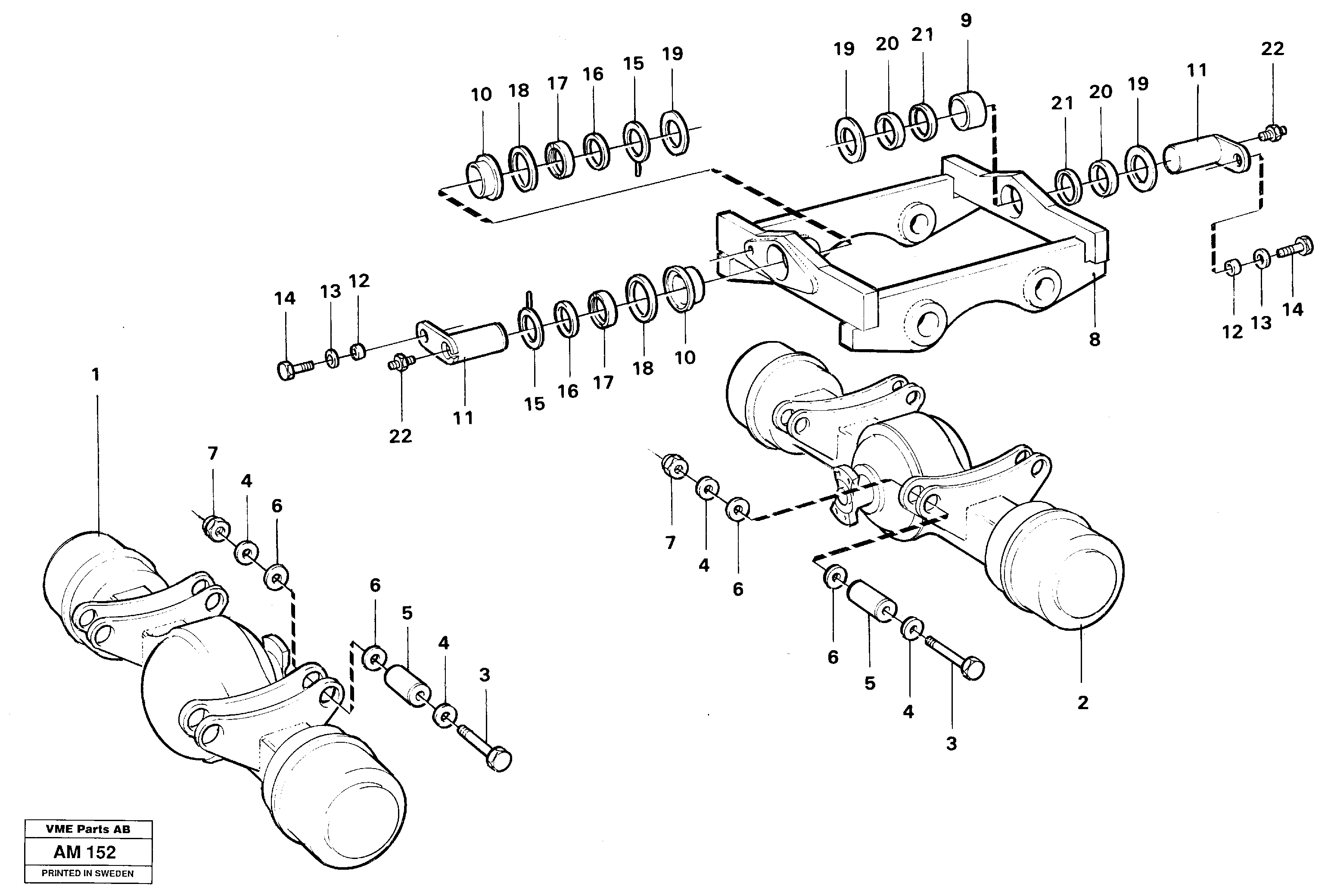 Axle suspension — volvo parts diagram