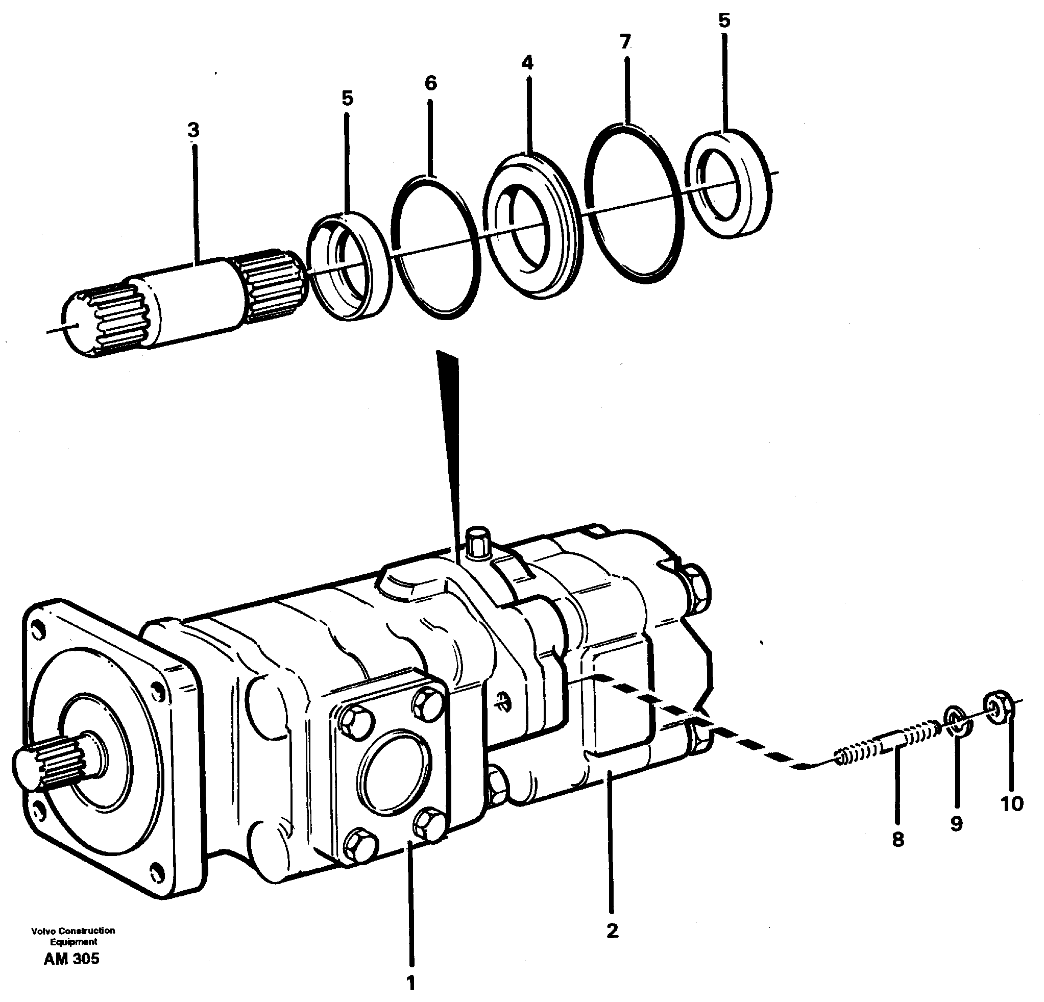 Transmission pump — volvo parts diagram