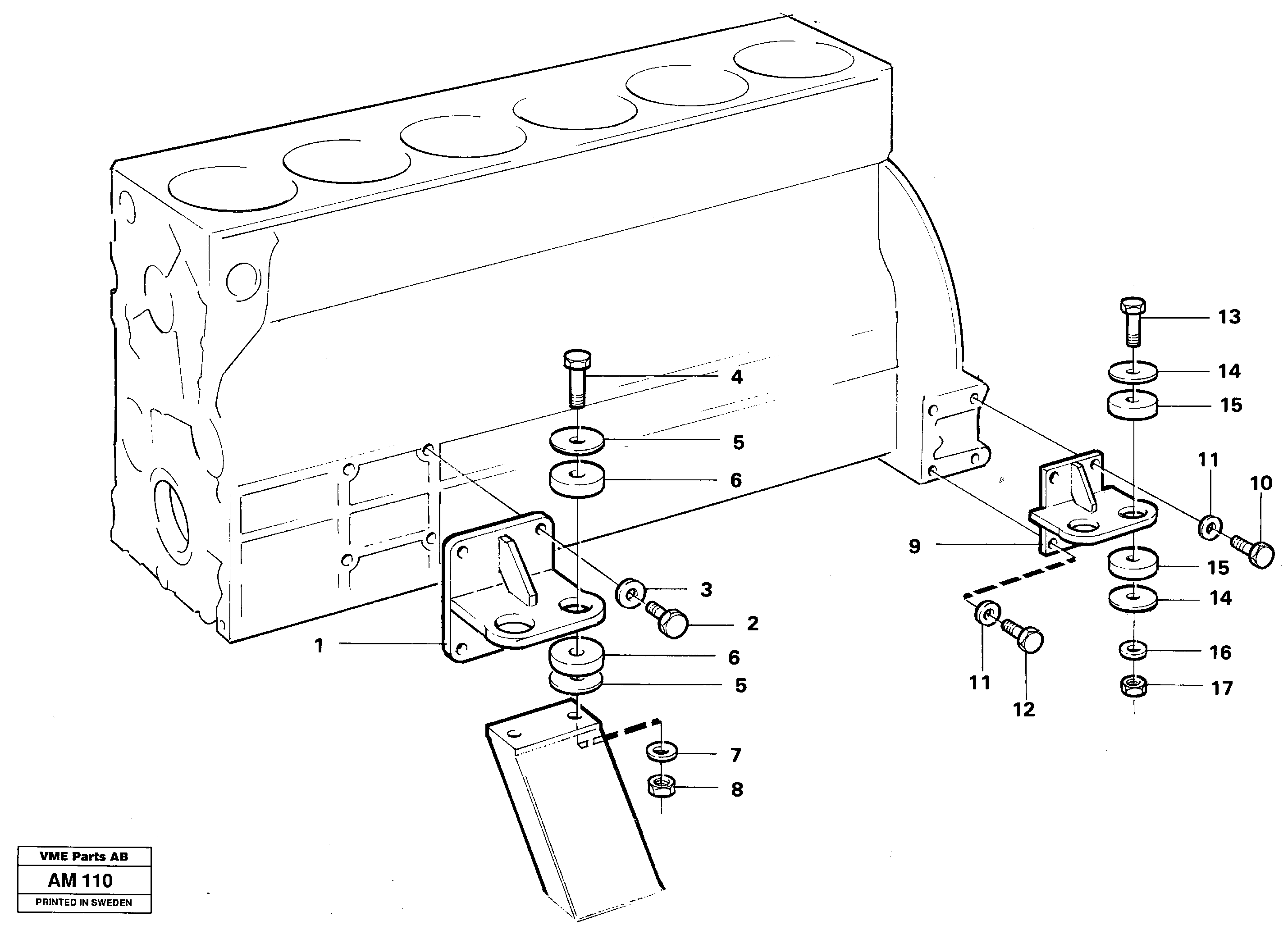 Engine mounting — volvo parts diagram