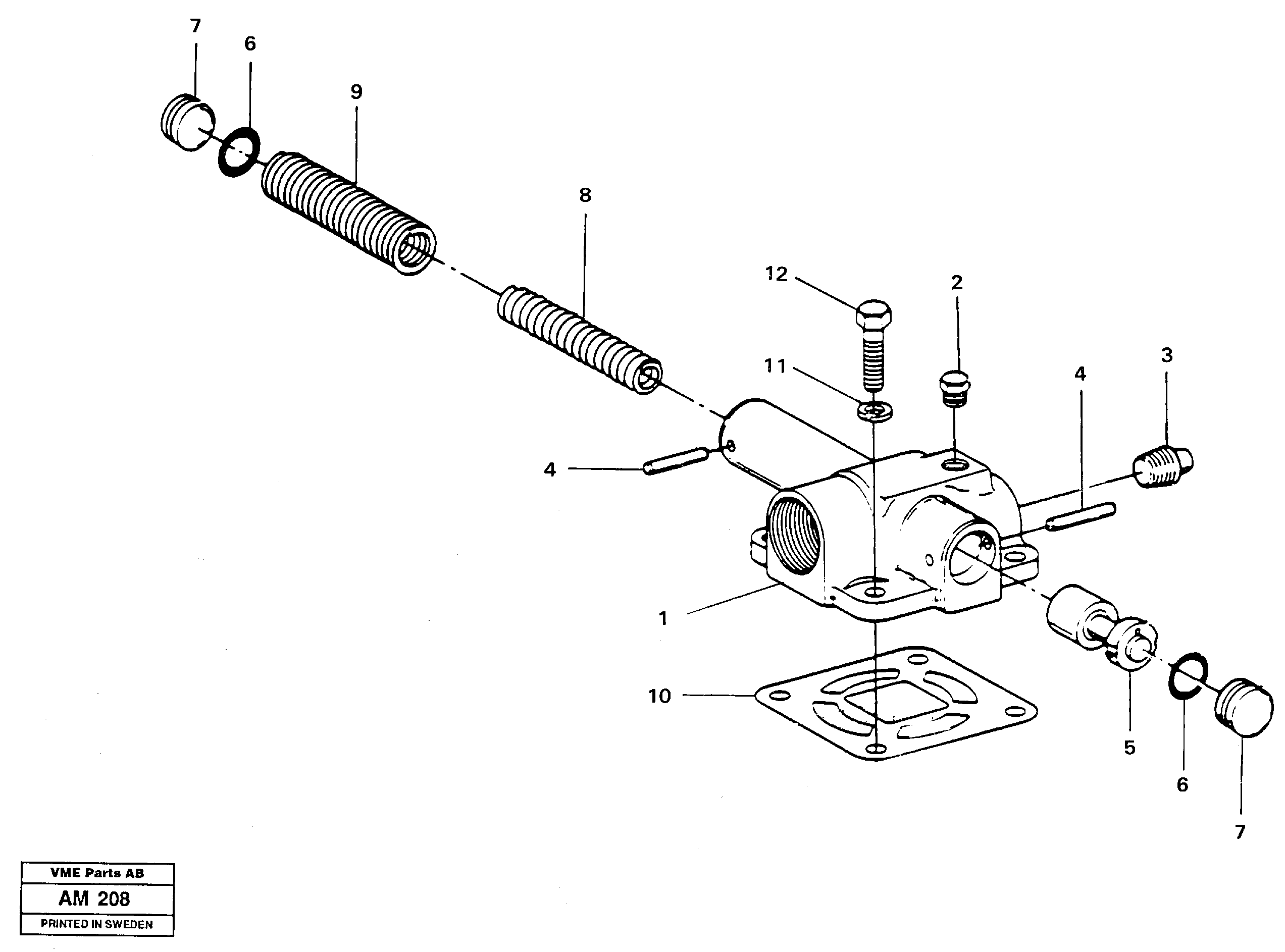 Pressure limiting valve — volvo parts diagram