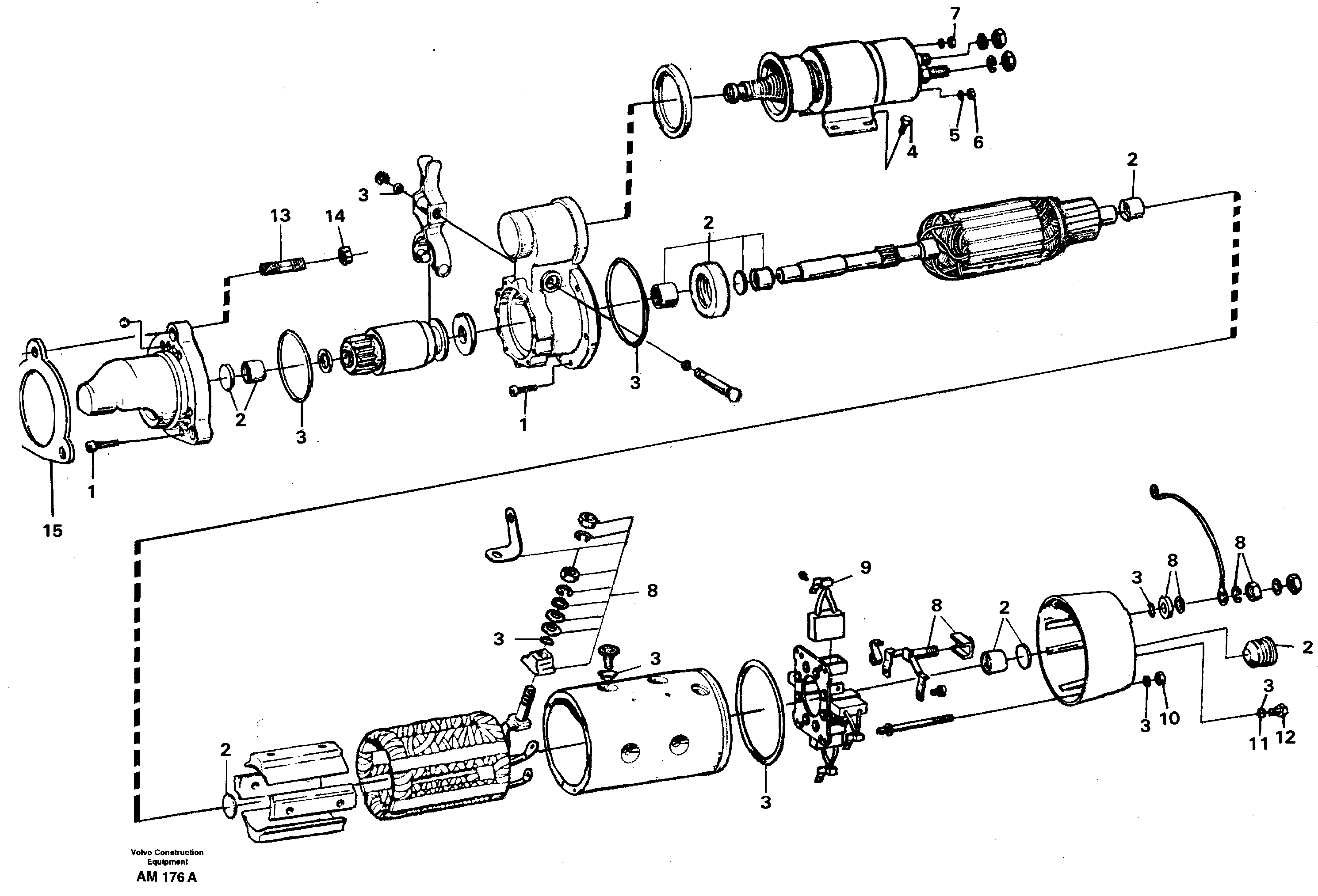 Starter motor — volvo parts diagram