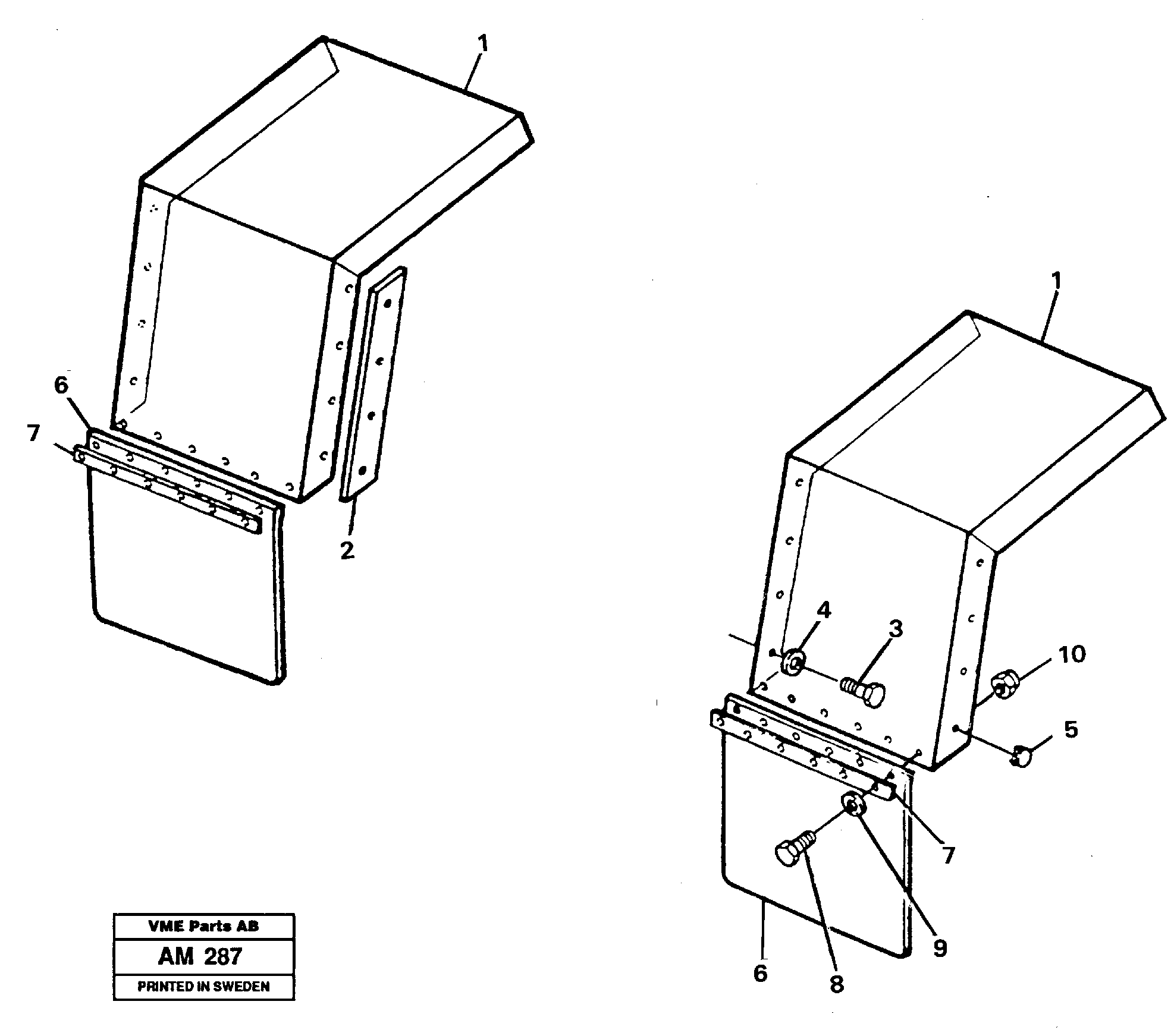 Mud guards  94525, 94526 — volvo parts diagram