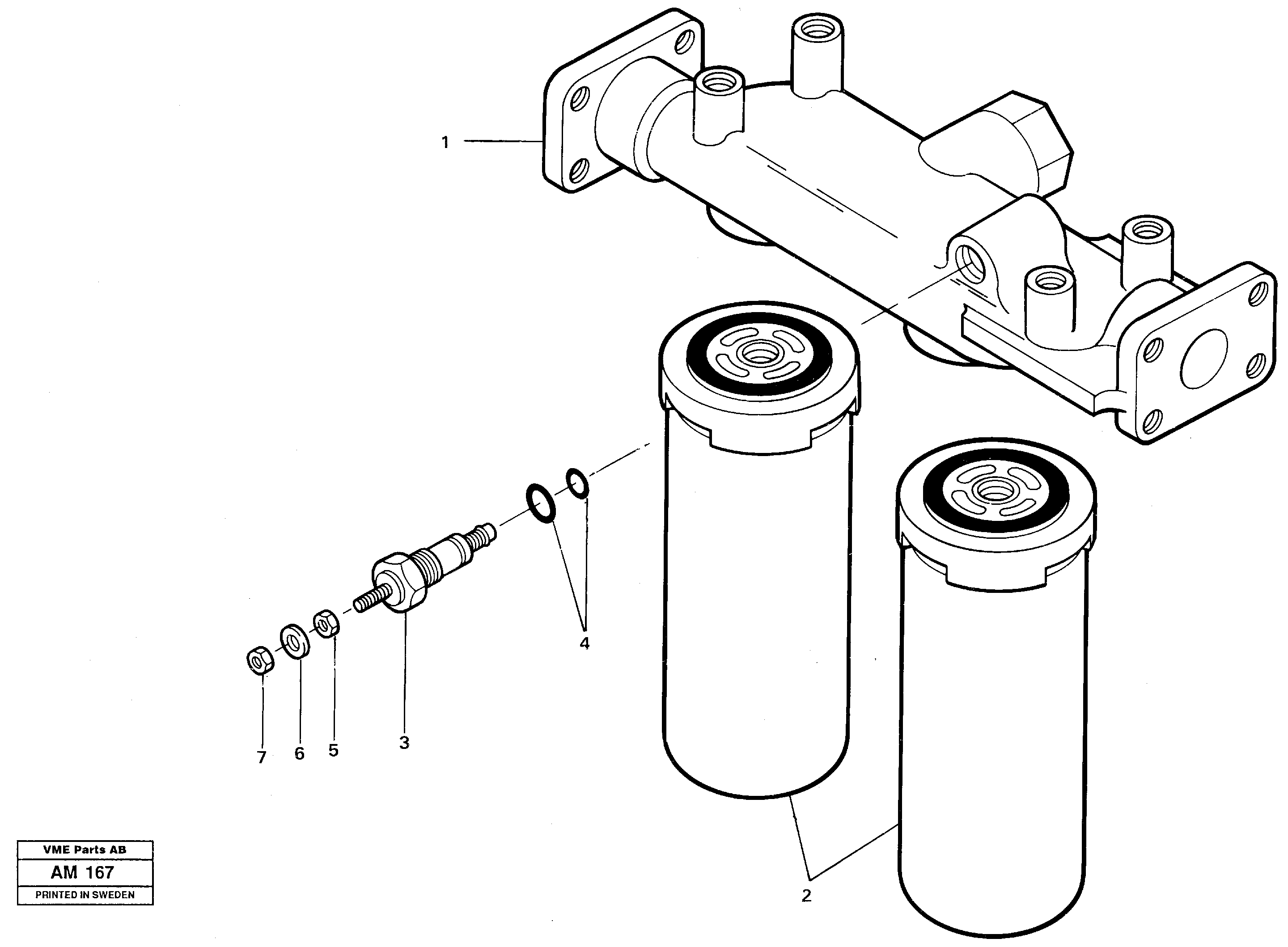 Transmission filter — volvo parts diagram