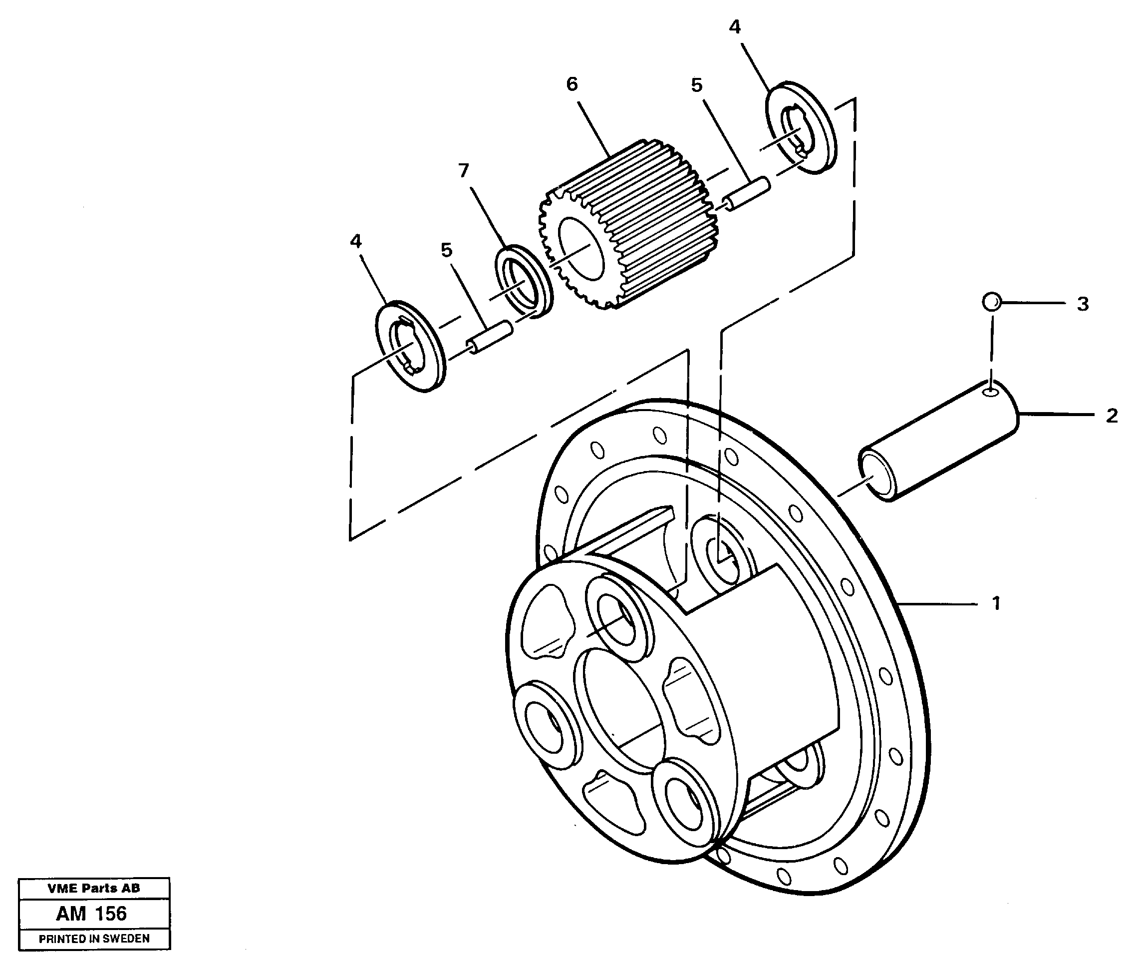Planet carrier Front / rear — volvo parts diagram