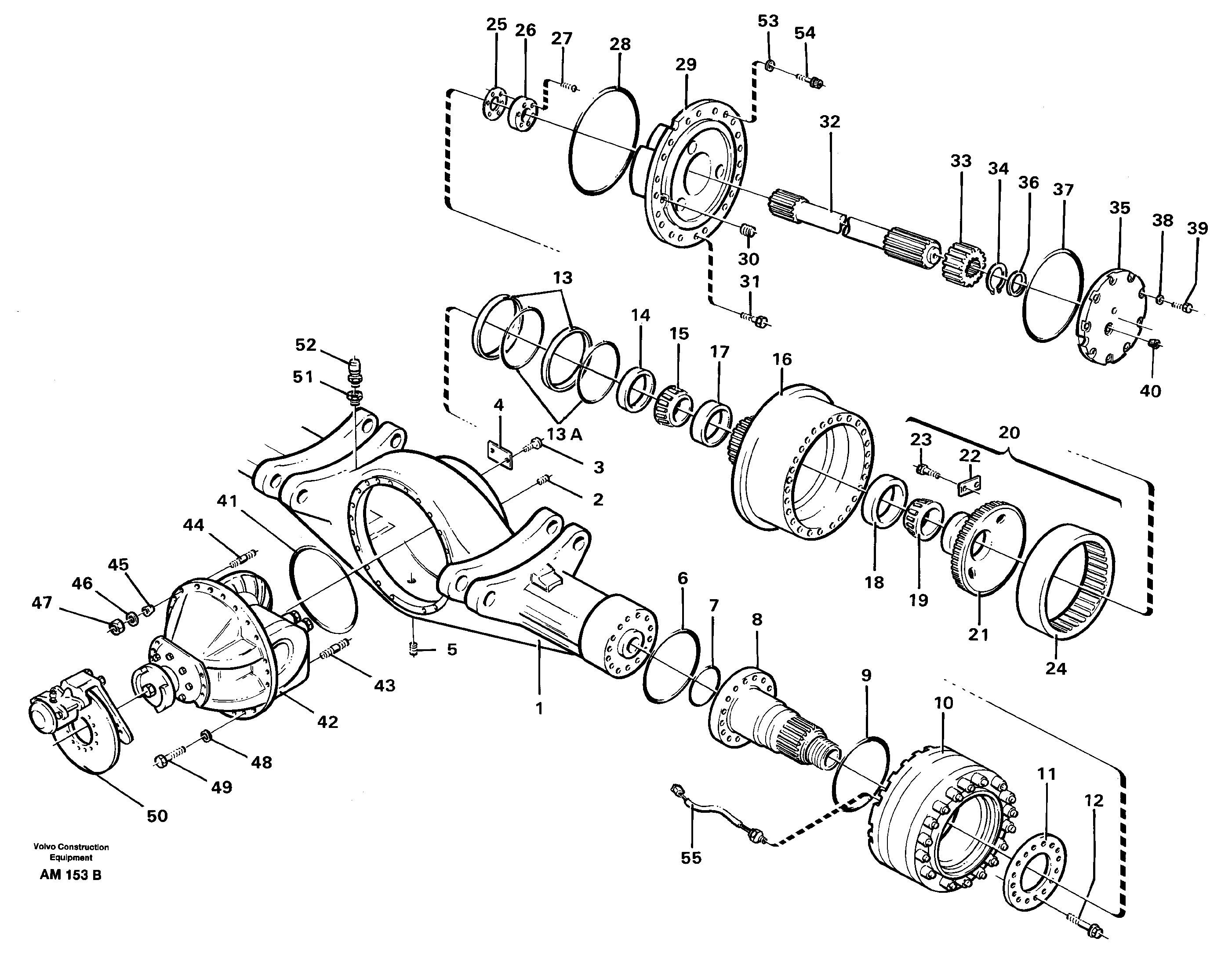 Axle, front — volvo parts diagram