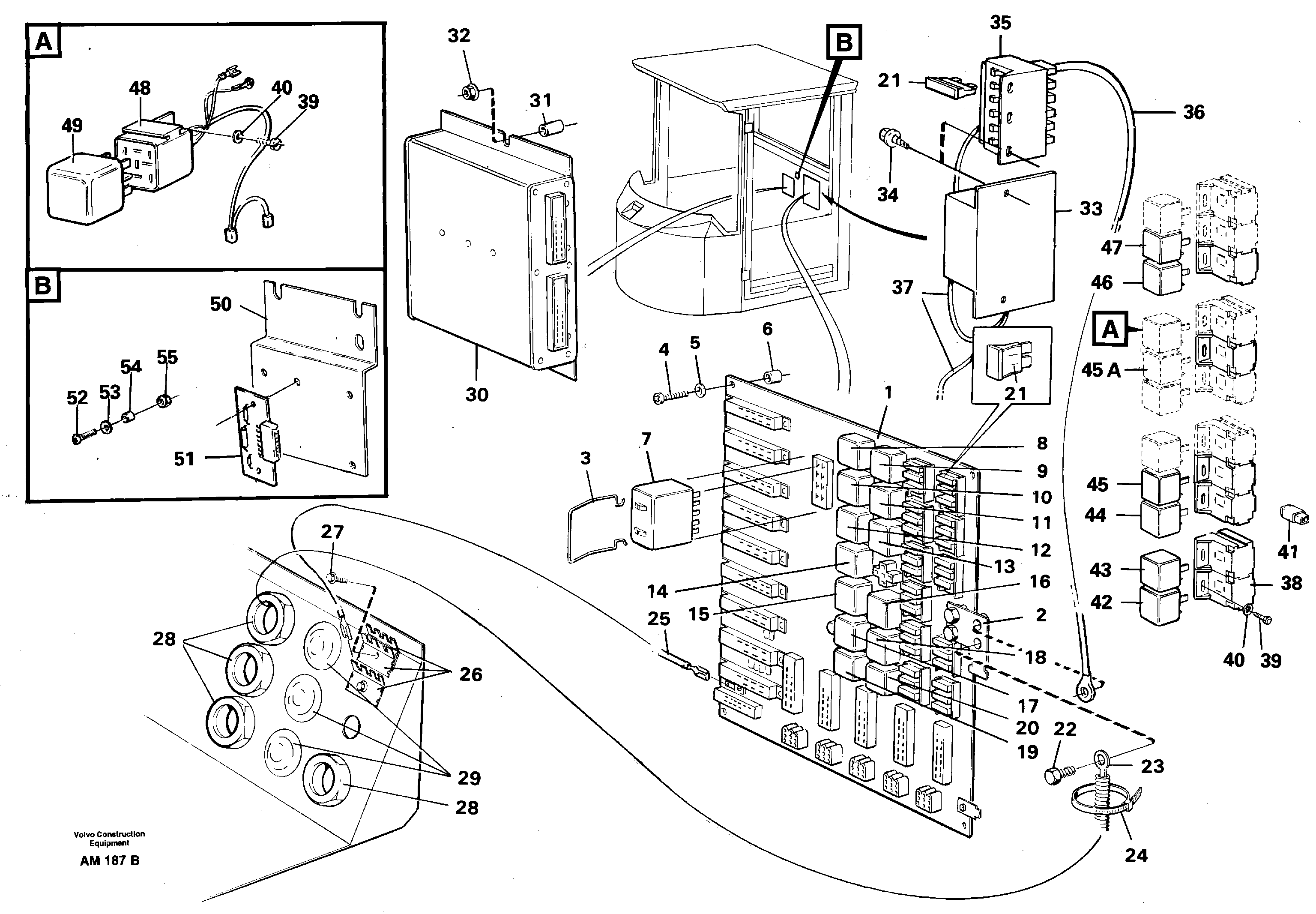 Electrical distribution box — volvo parts diagram