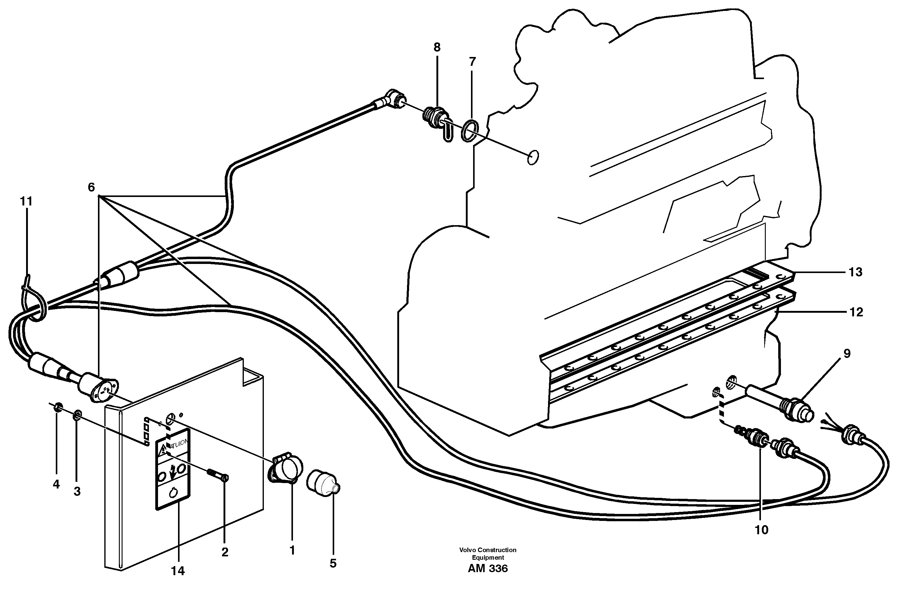 Engine heater  94664 (120 V  USA),  94665 (240 V  USA) — volvo parts diagram