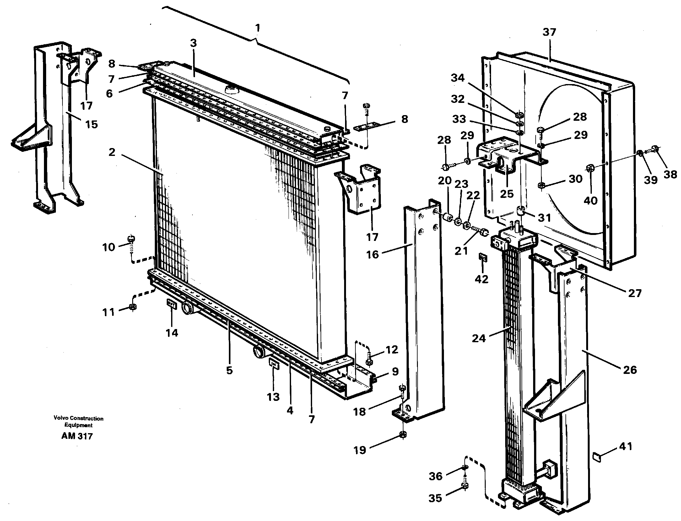 Radiator — volvo parts diagram