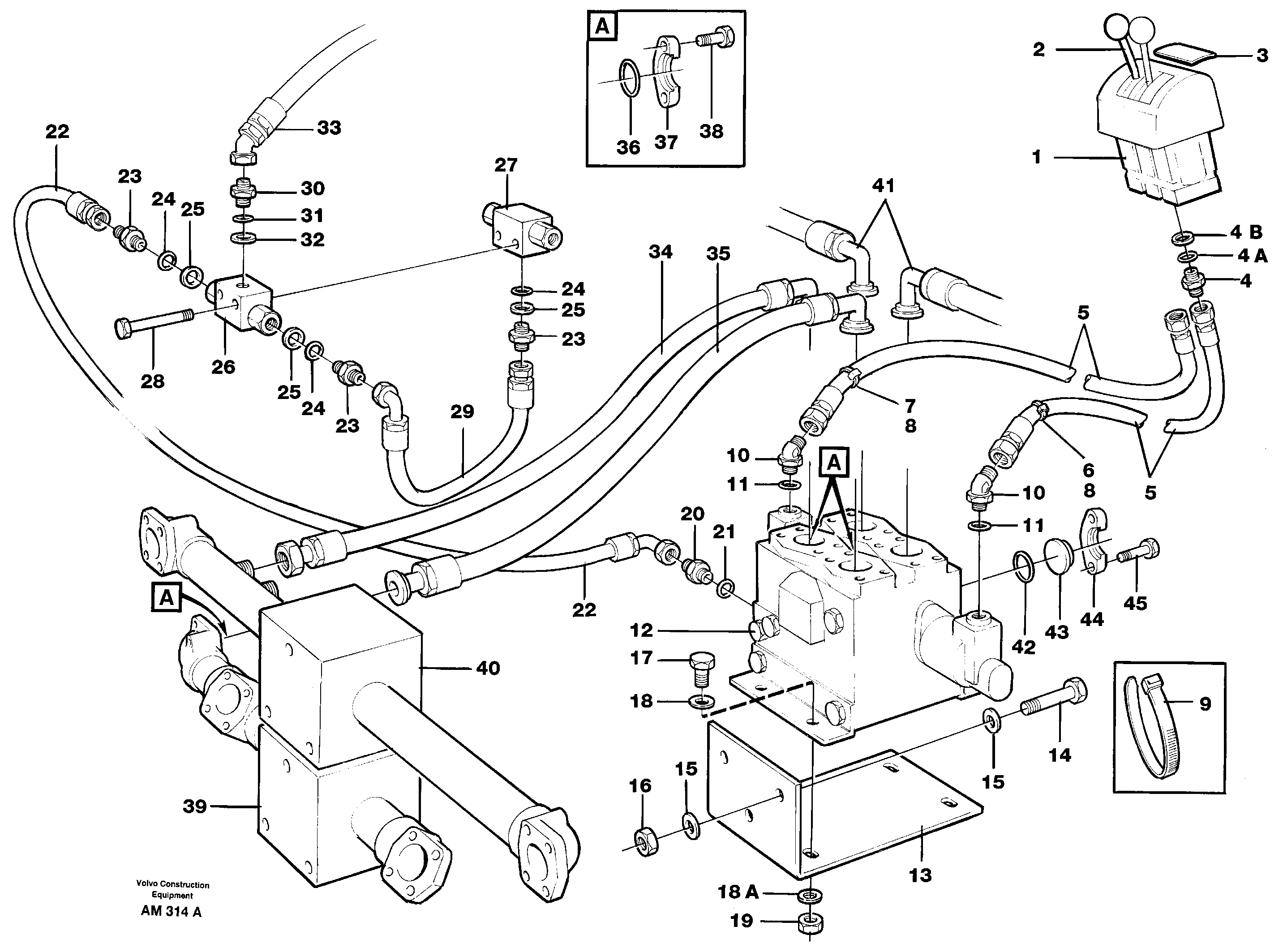 Hydraulic system, 3rd function  94778 — volvo parts diagram