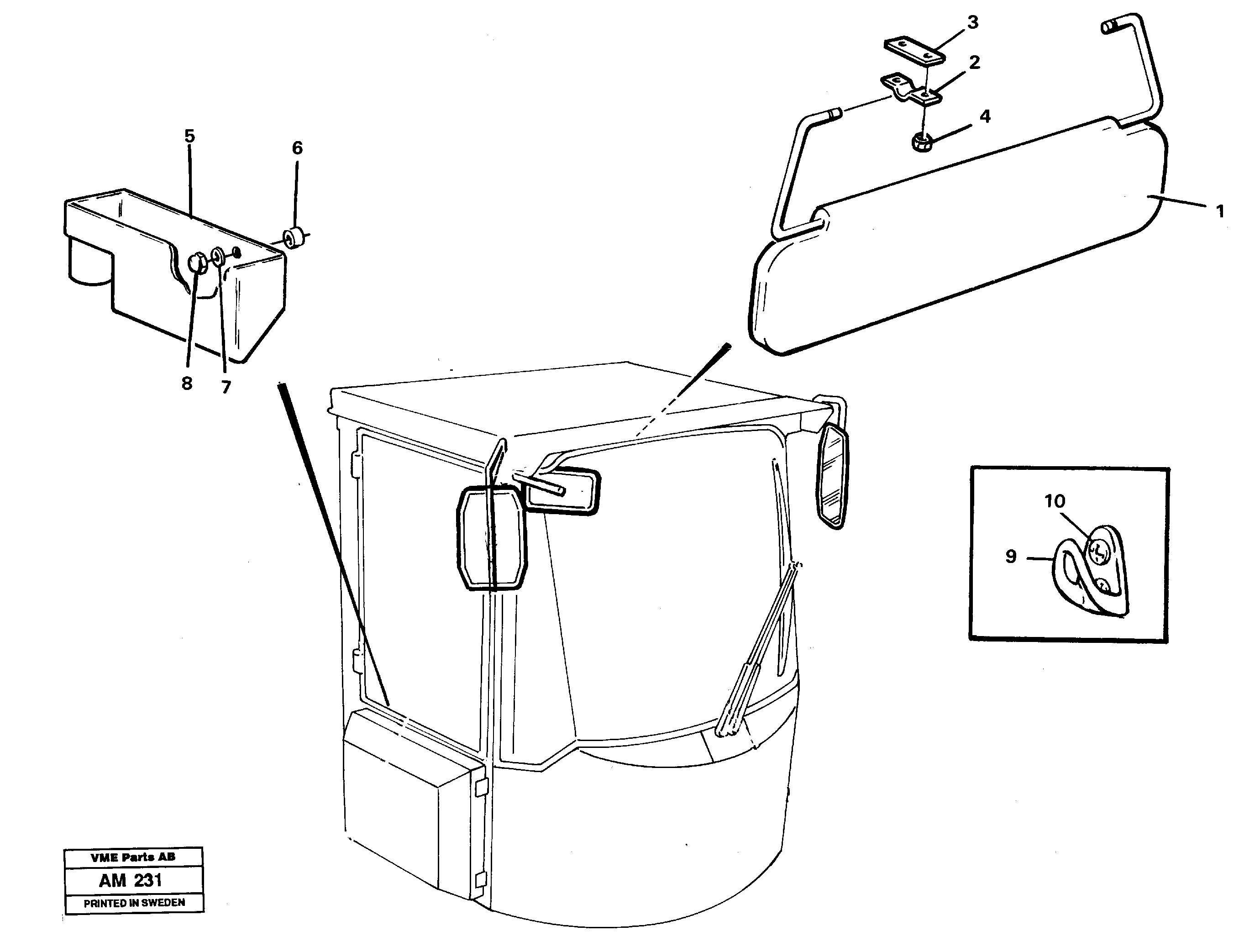 Interior components — volvo parts diagram