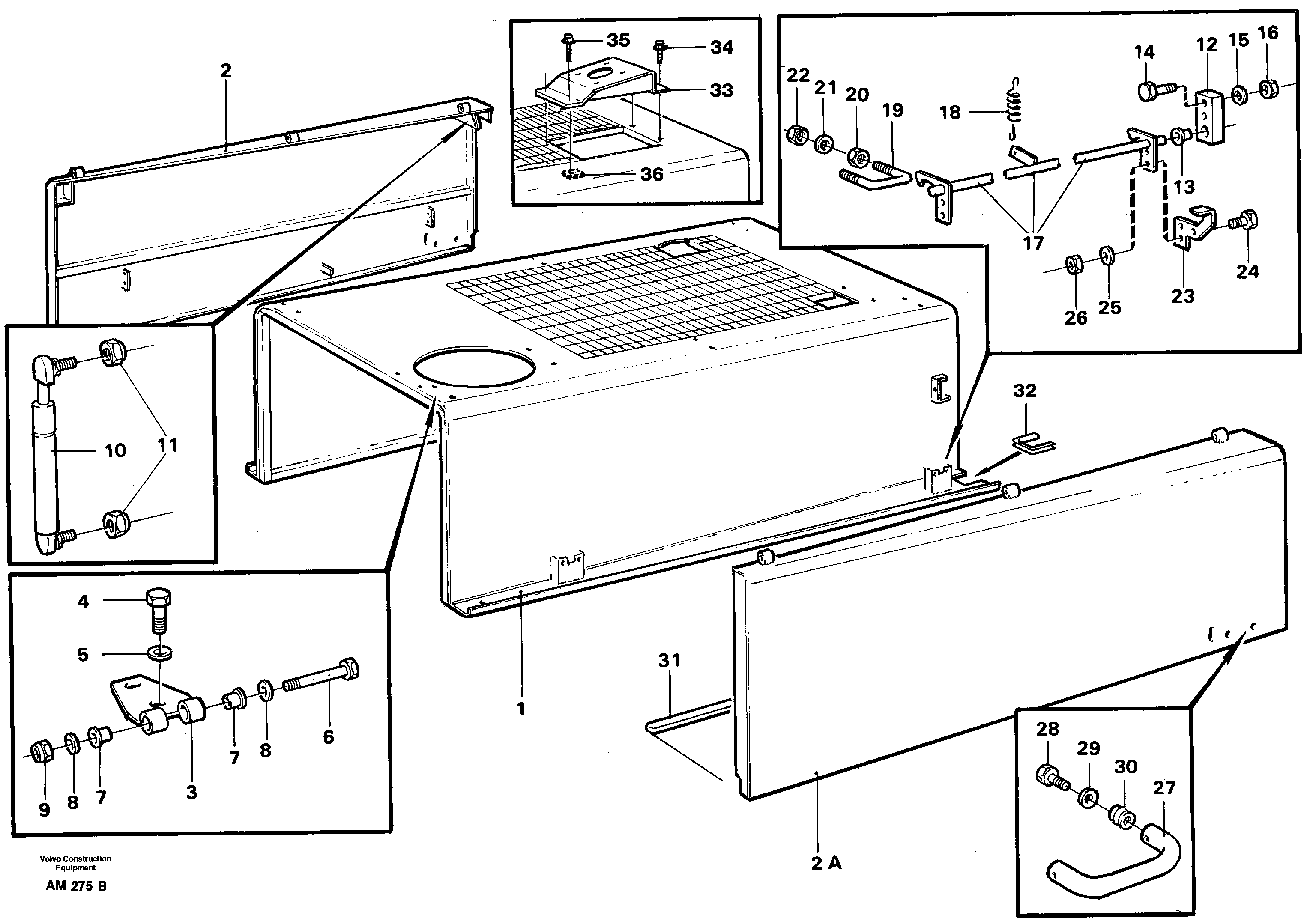 Engine cover — volvo parts diagram