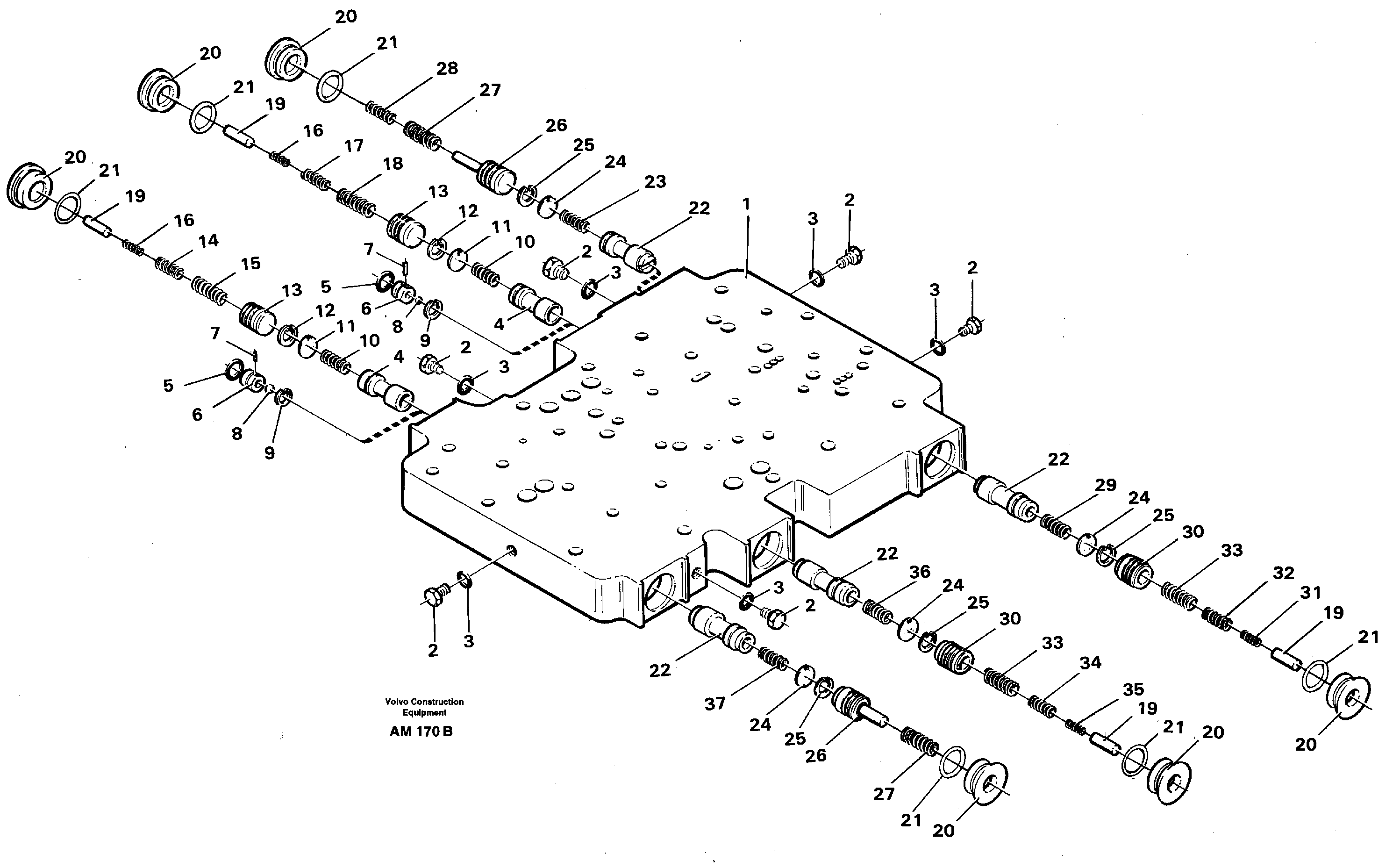 Damping valve block — volvo parts diagram