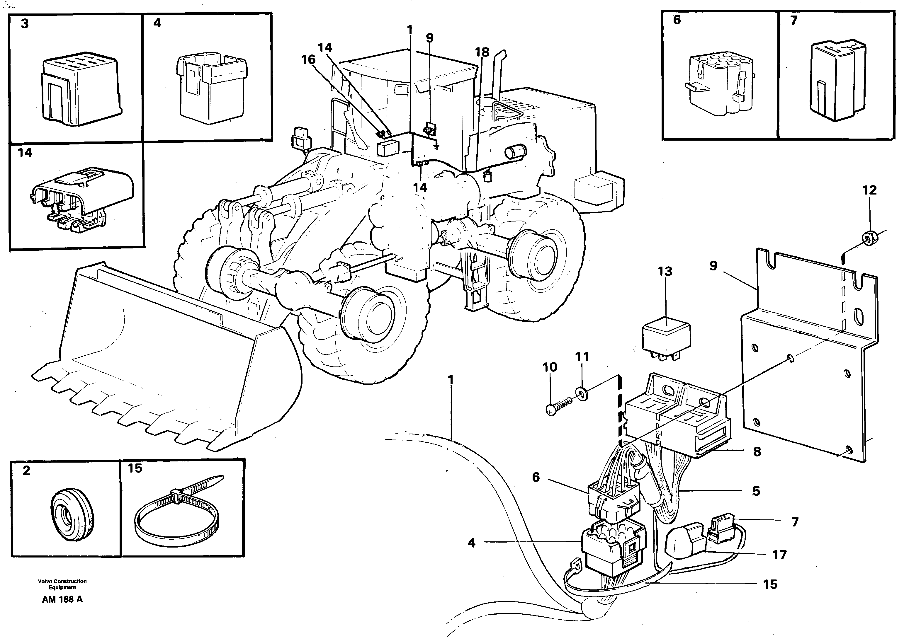 Cable harness for air conditioning. — volvo parts diagram