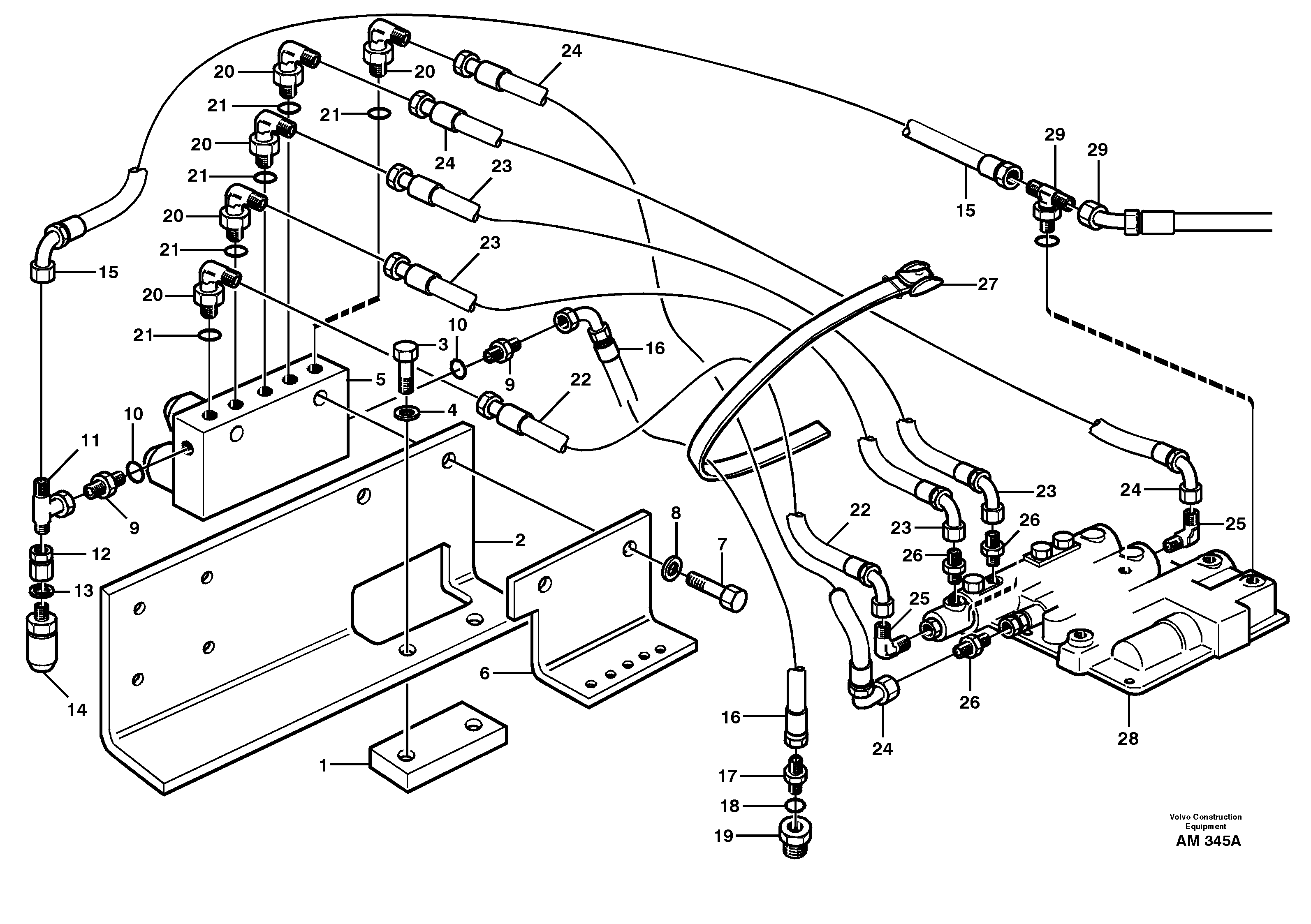 Solenoid valve with connection parts — volvo parts diagram