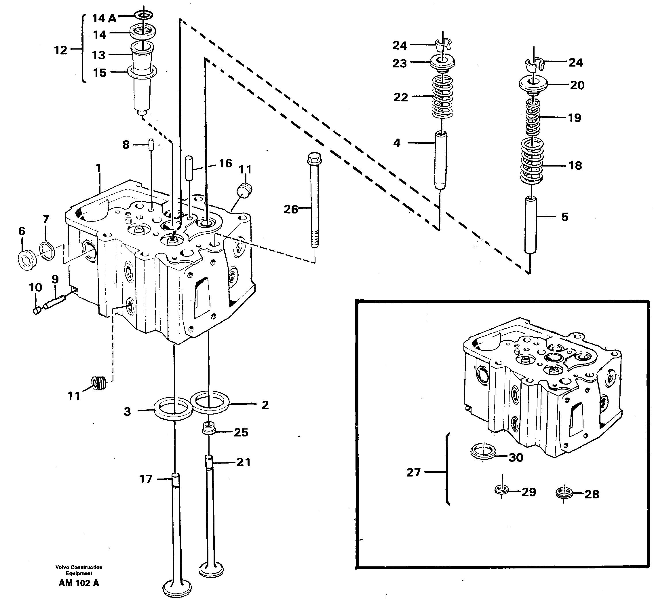 Cylinder head — volvo parts diagram
