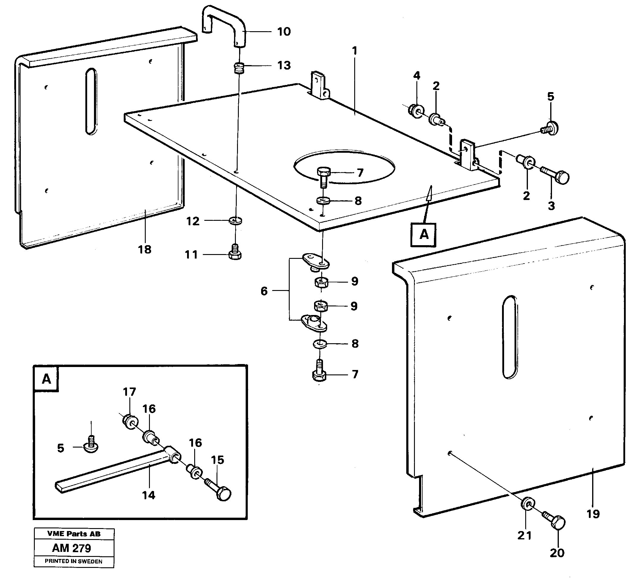 Hatches, hydraulic fluid tank — volvo parts diagram