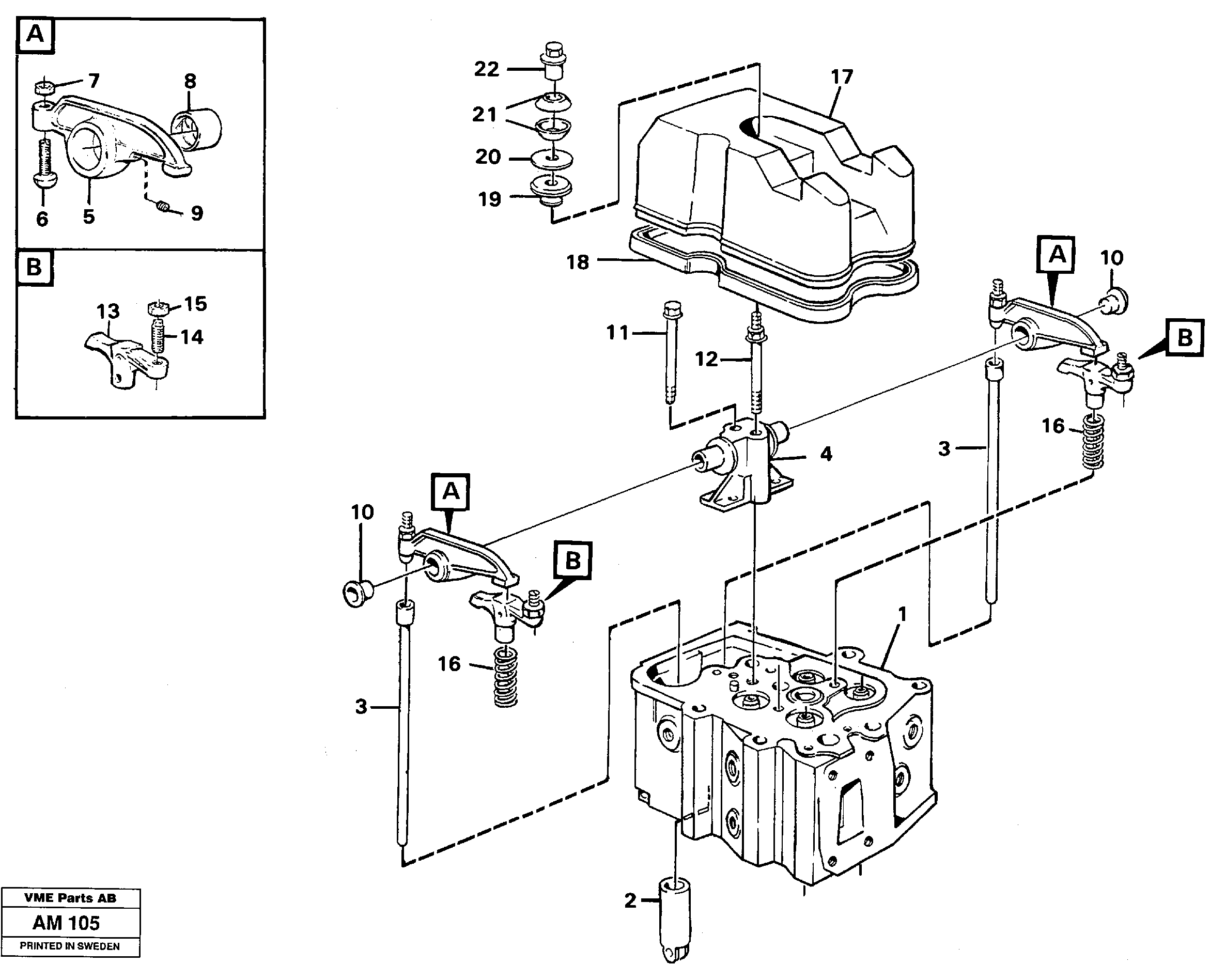 Valve mechanism — volvo parts diagram