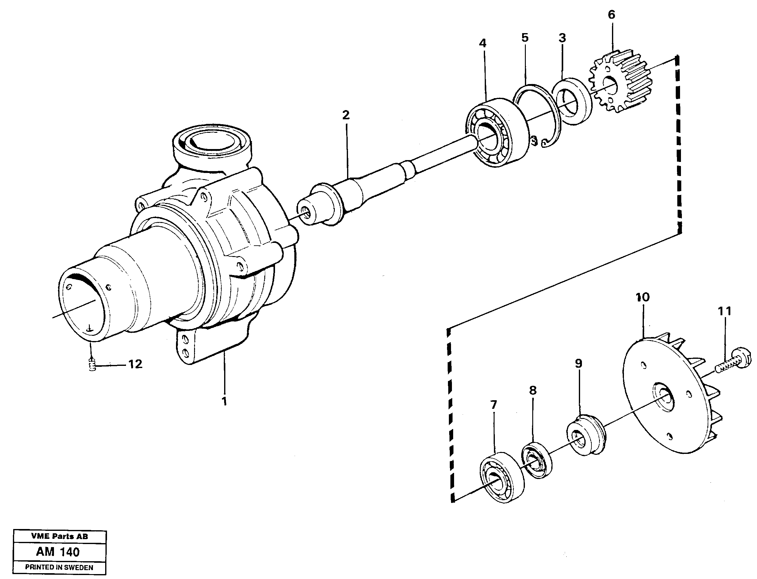 Water pump — volvo parts diagram