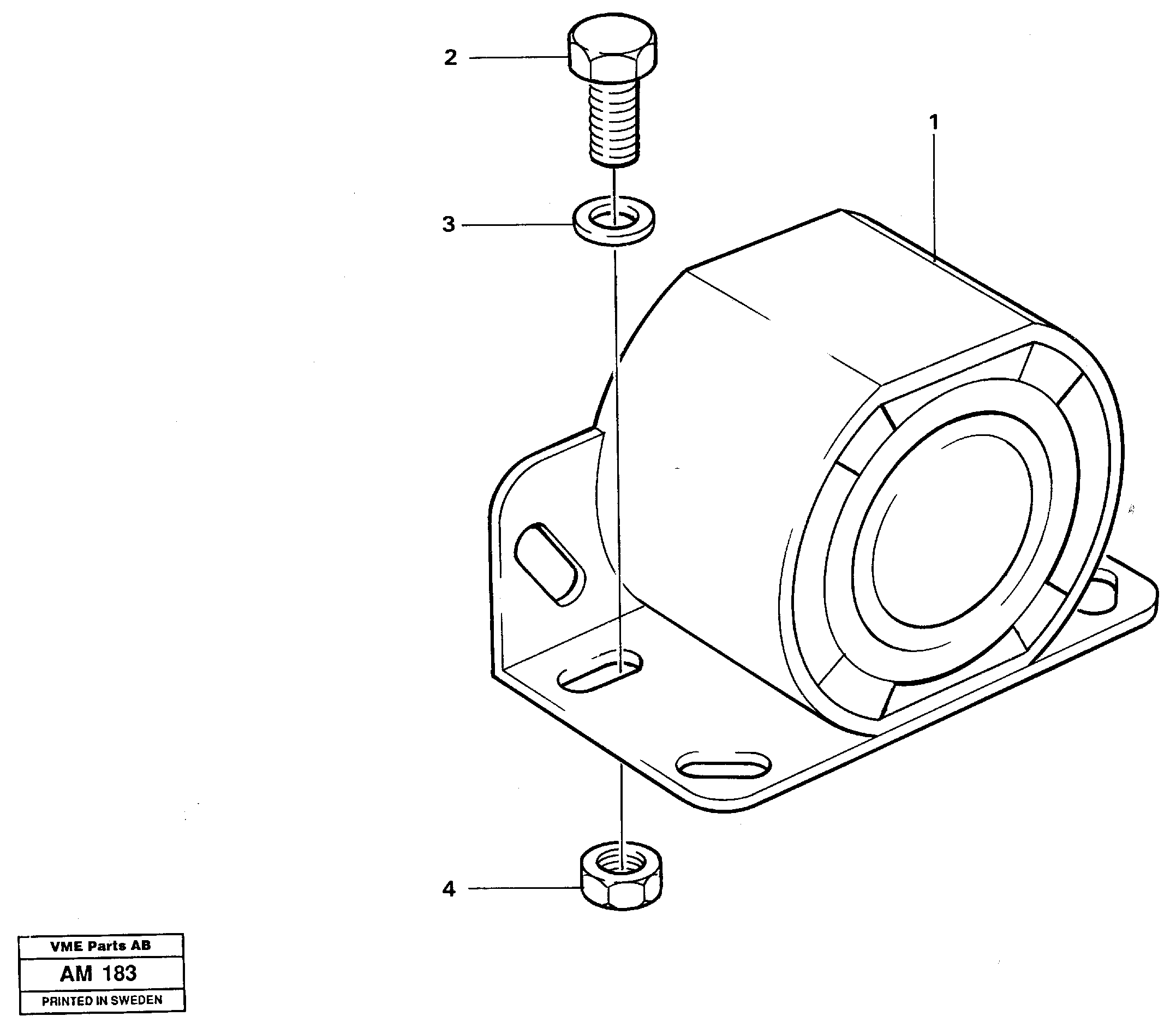Back-up warning unit.  94613 SER NO - 60123,  STD SER NO 60124 - — volvo parts diagram