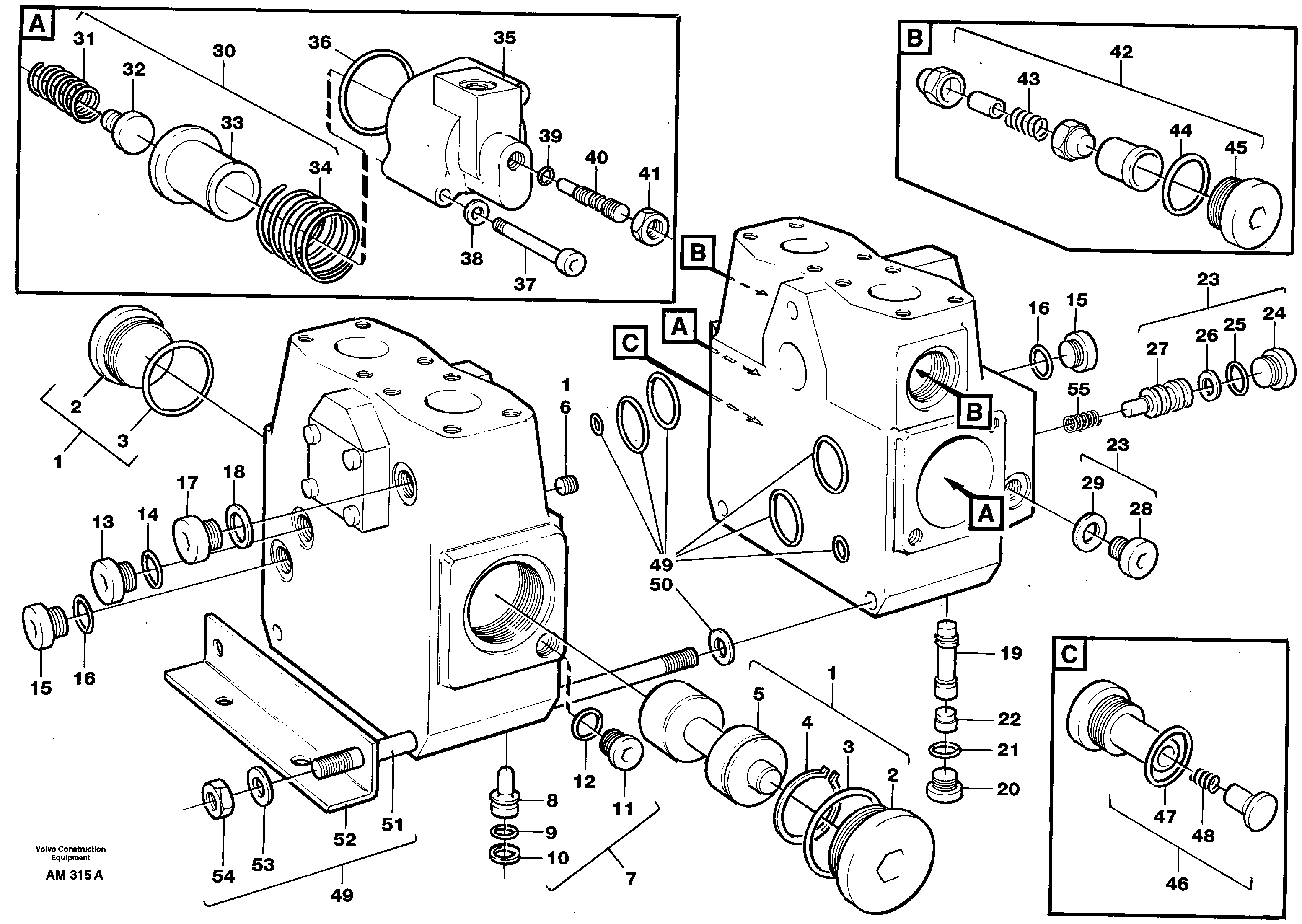 Valve, 3rd function  94778, SER NO - 60126 — volvo parts diagram