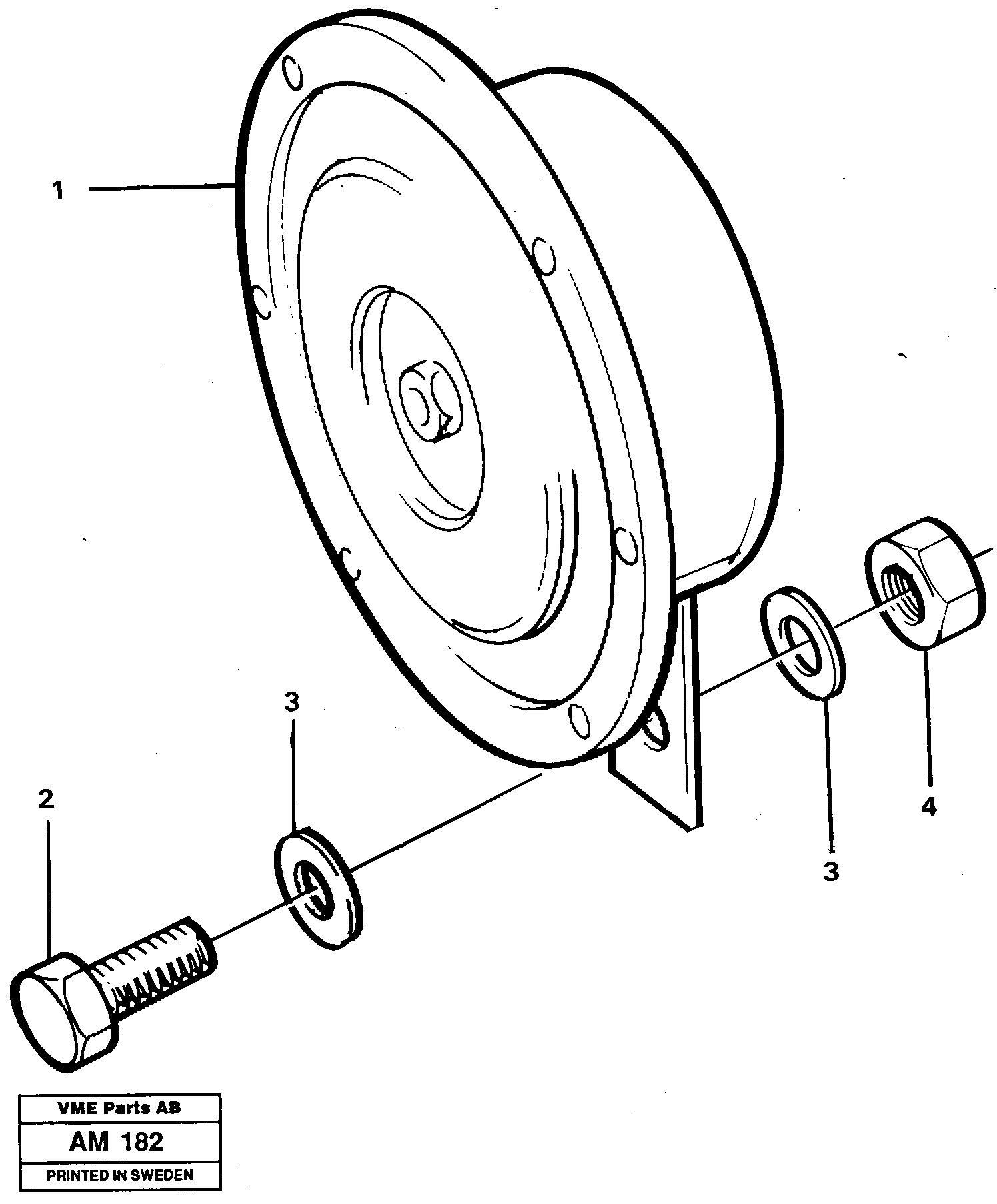 Compressor horn — volvo parts diagram