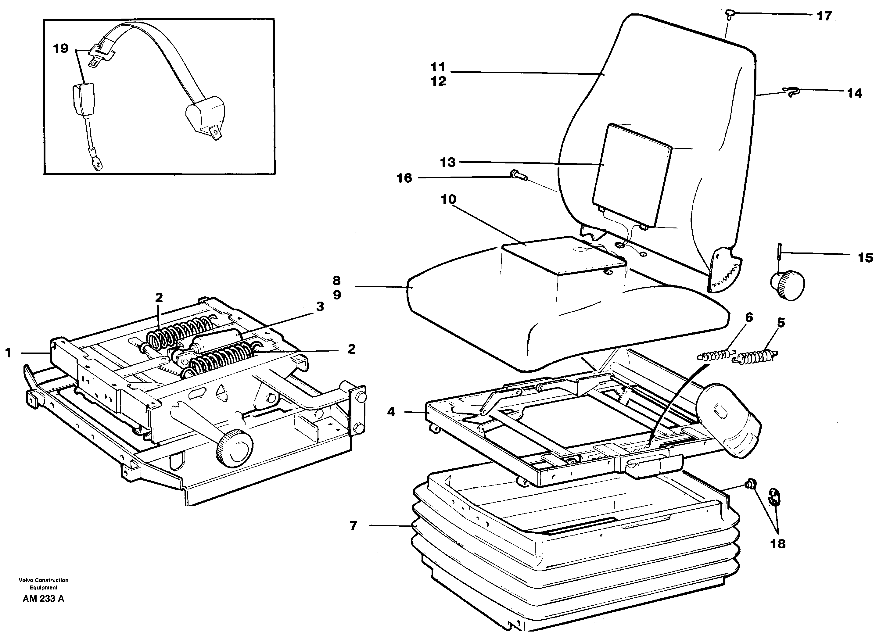 Operator seat Isri — volvo parts diagram