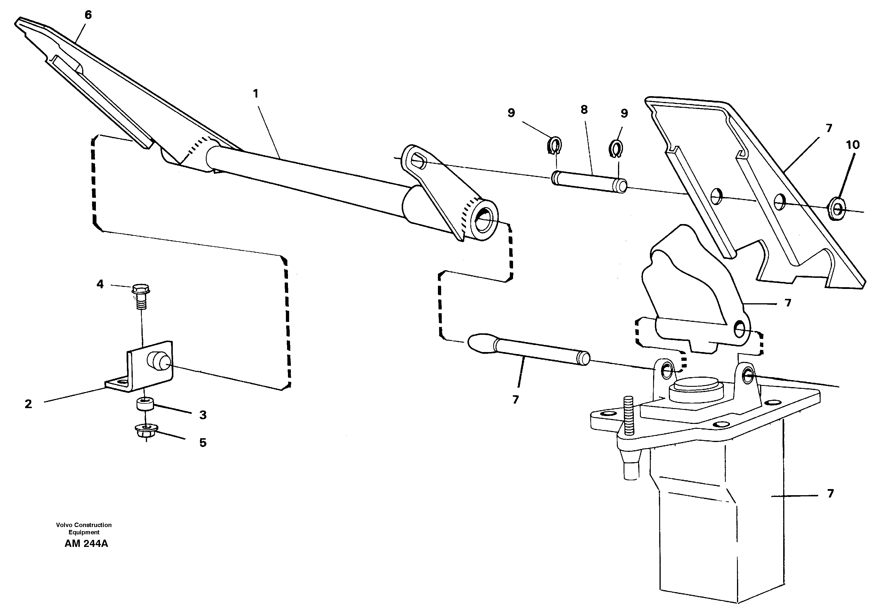 Dual brake pedals  91925 — volvo parts diagram