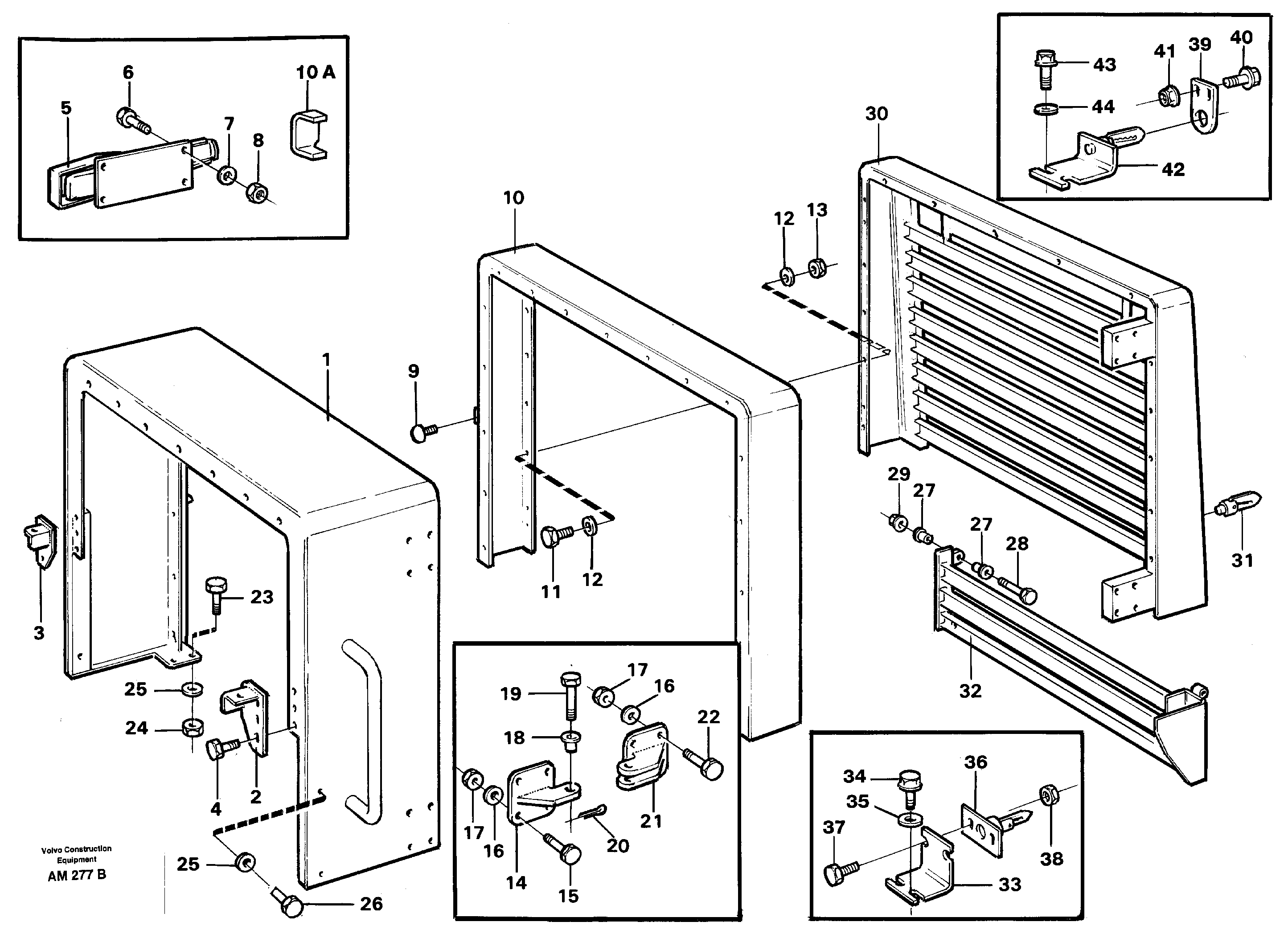 Radiator casing — volvo parts diagram