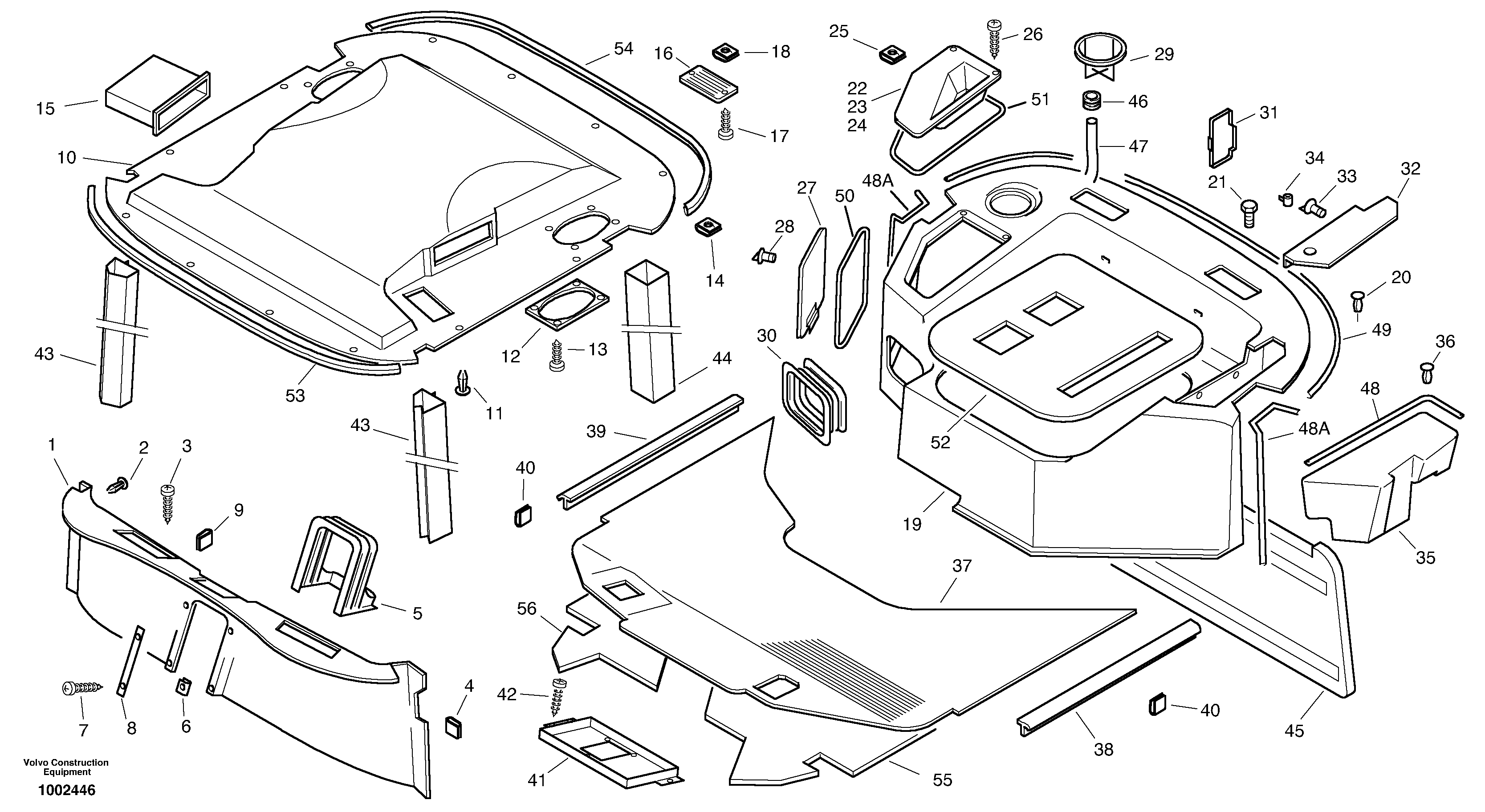 Isolation - Cabine — volvo parts diagram