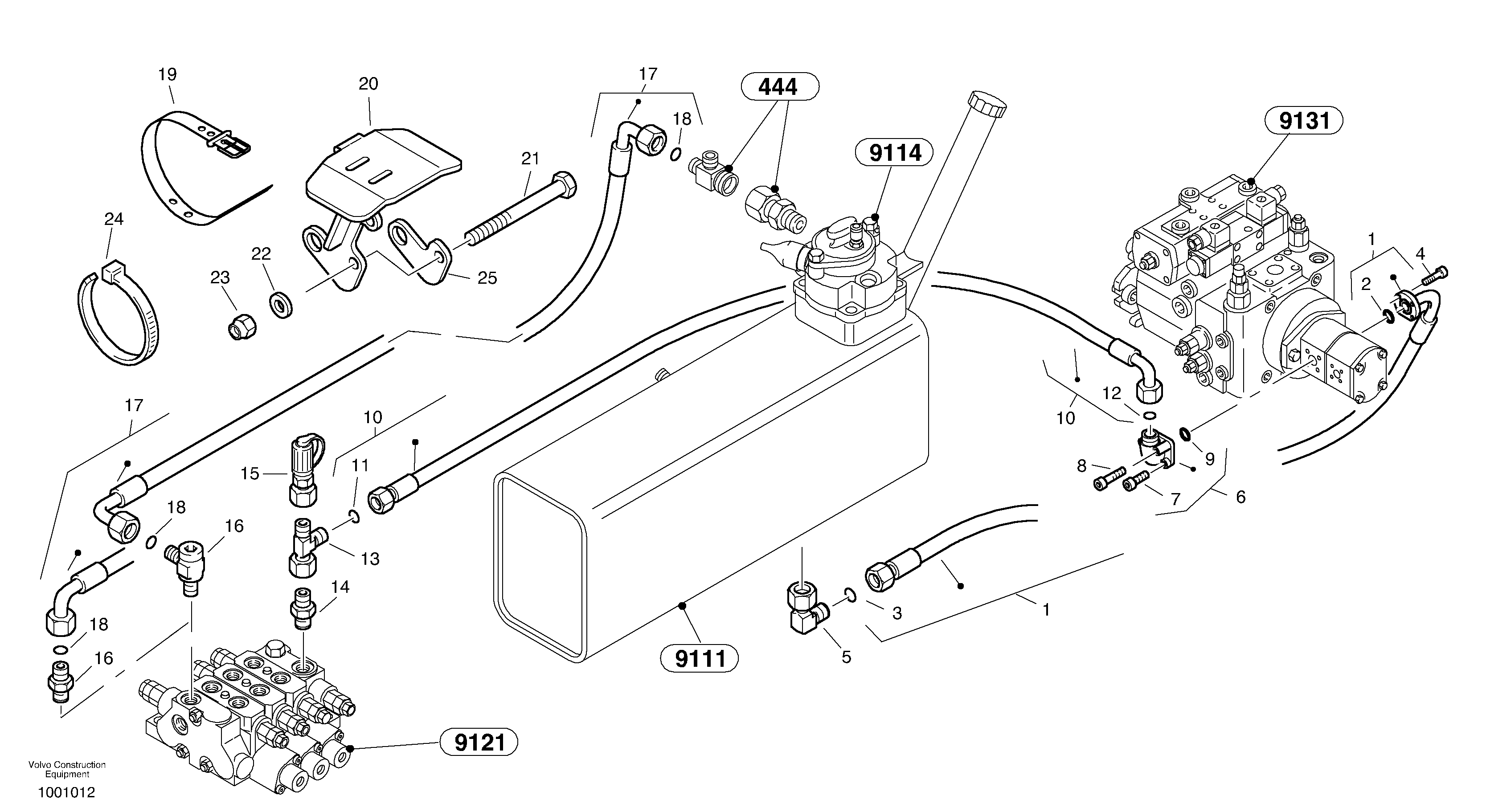 Lines - rear vehicle — volvo parts diagram