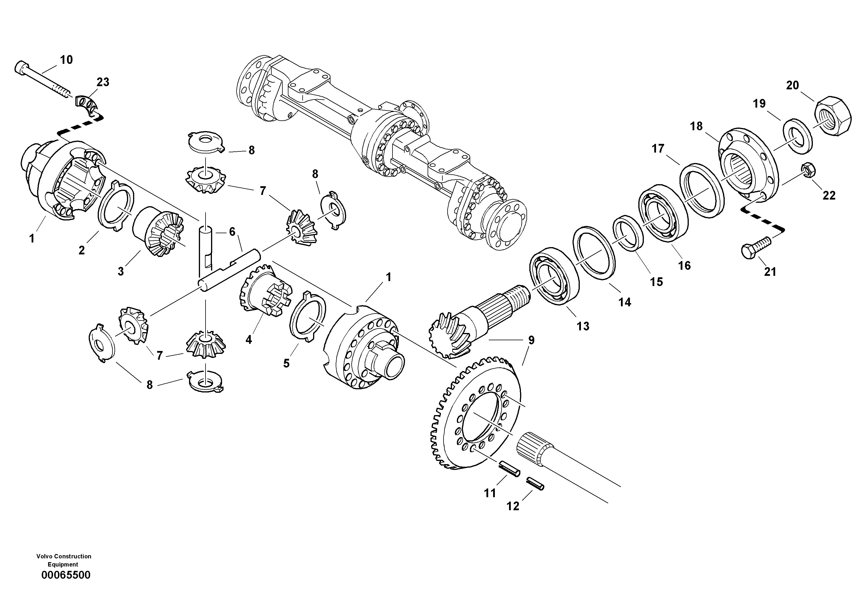 Differential - front axle — volvo parts diagram