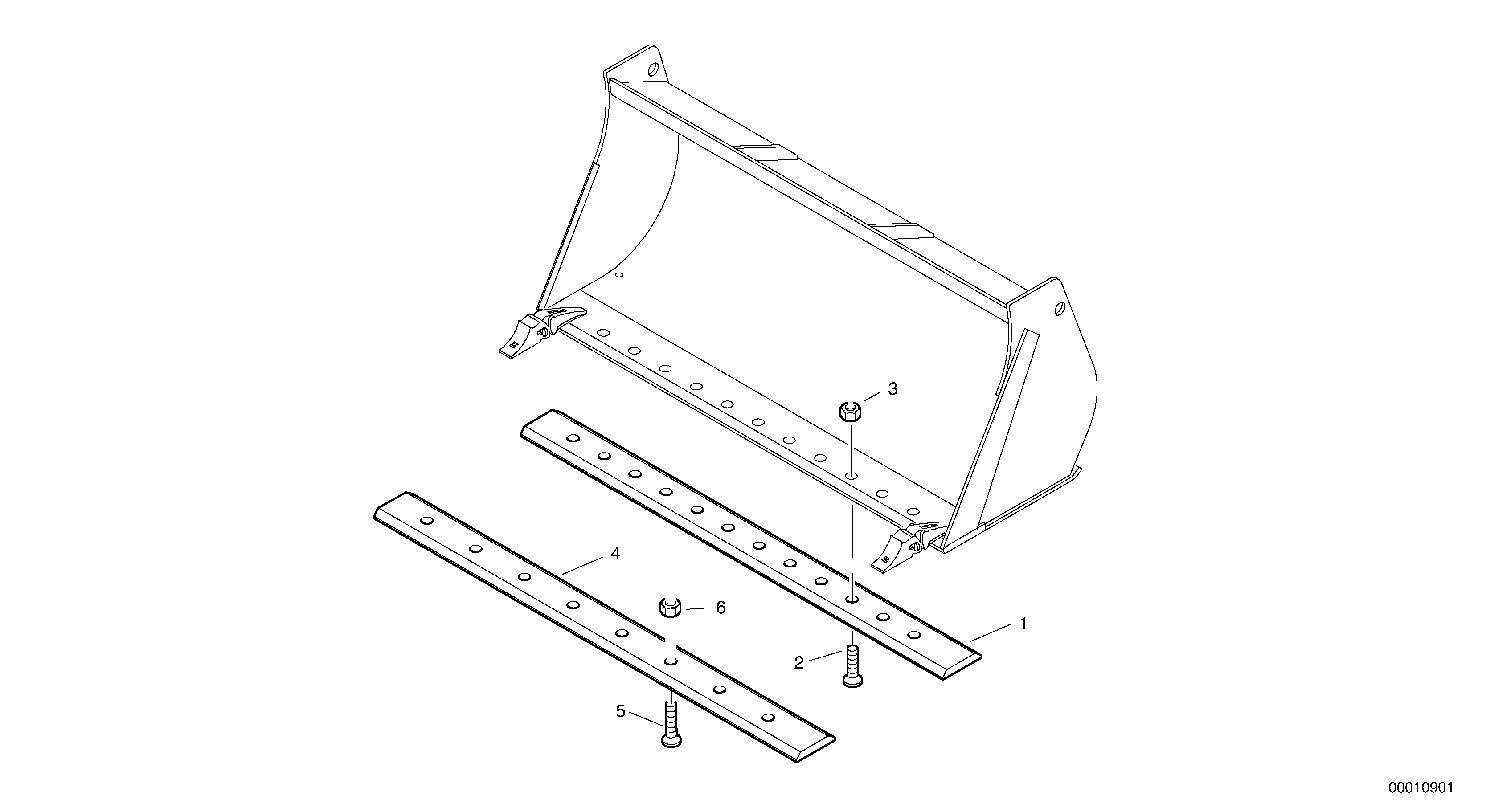 Bolt-on cutting edge — volvo parts diagram