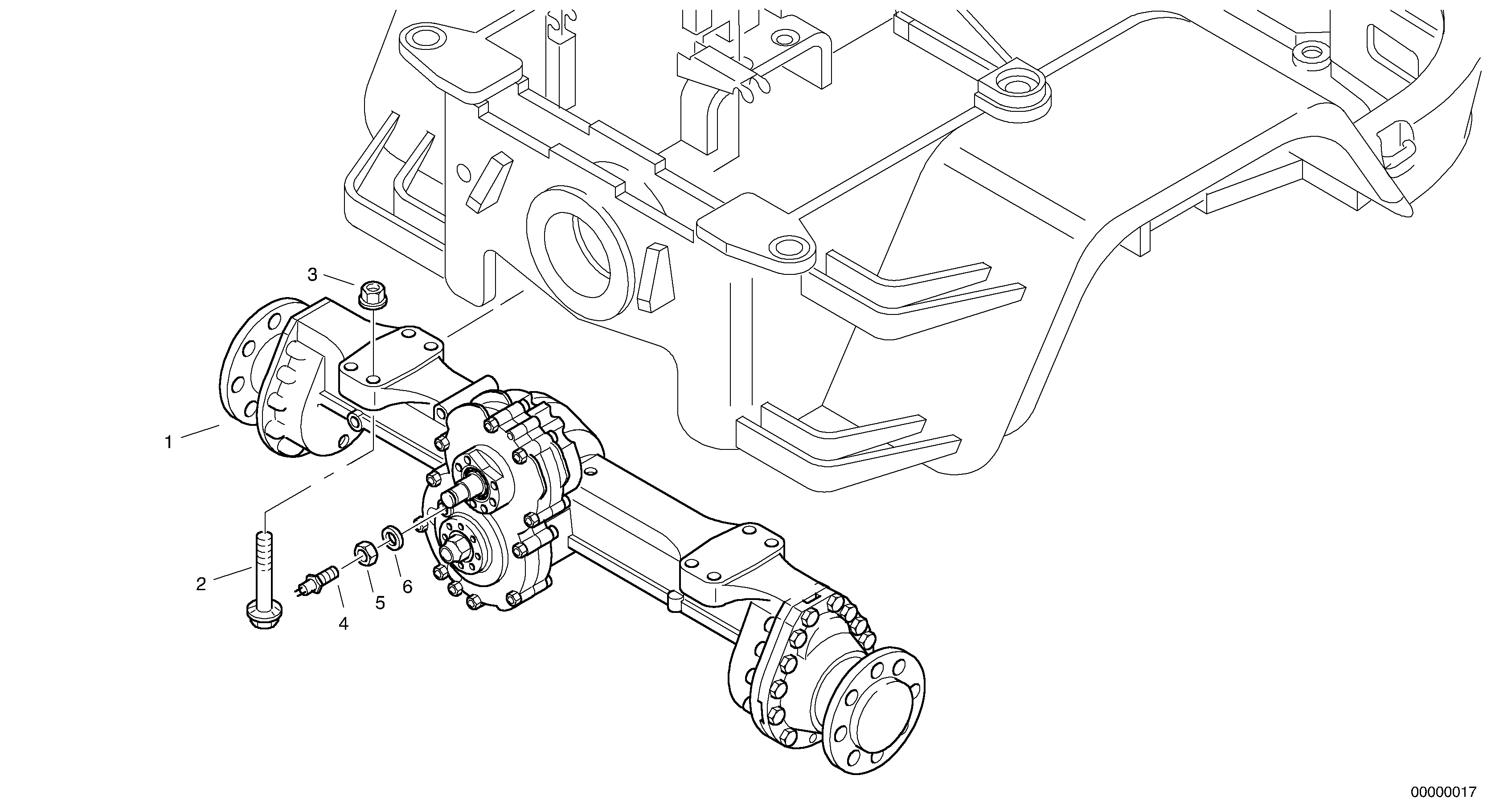 Assembly - rear axle — volvo parts diagram