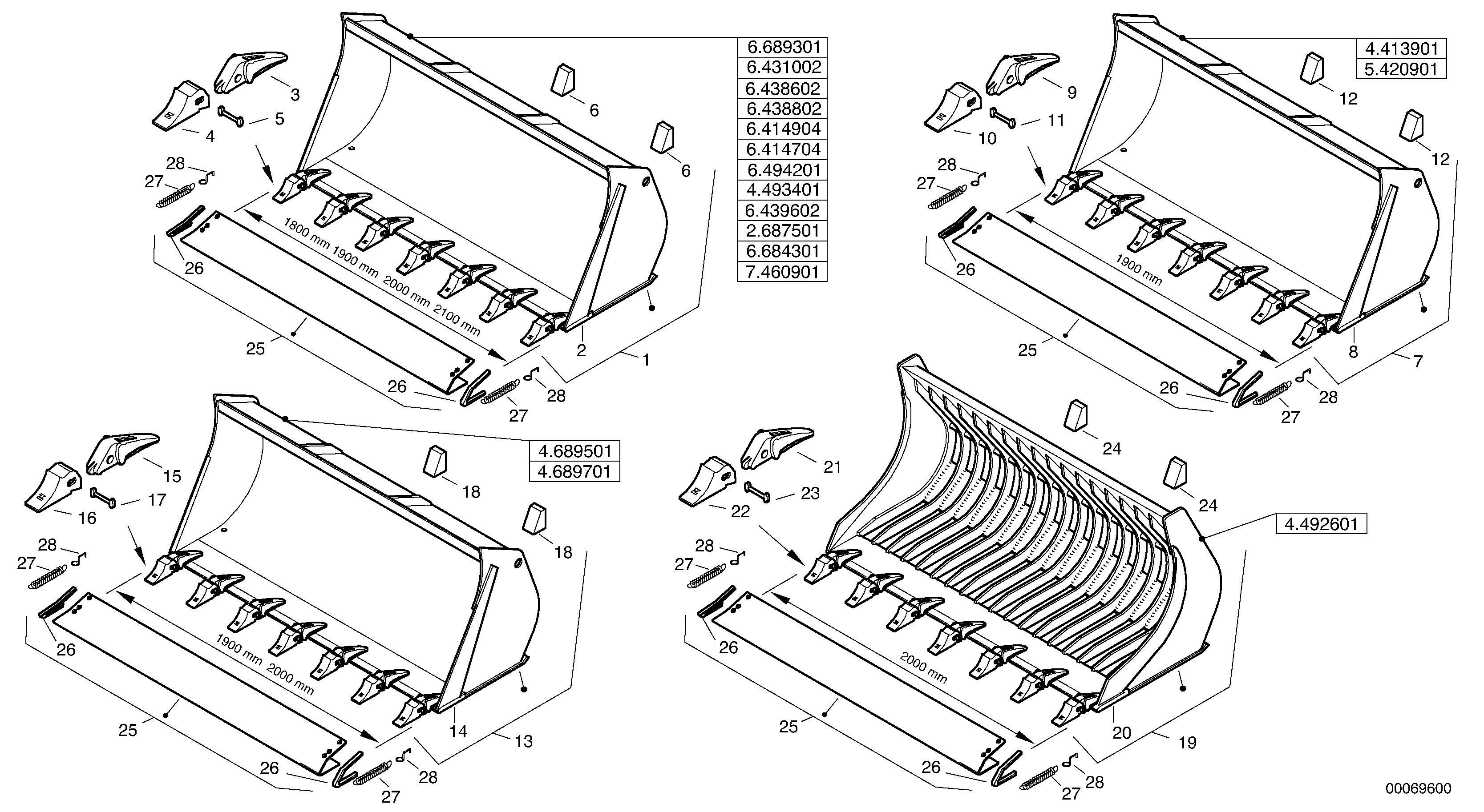 Bucket with teeth - Z-Cinematic — volvo parts diagram
