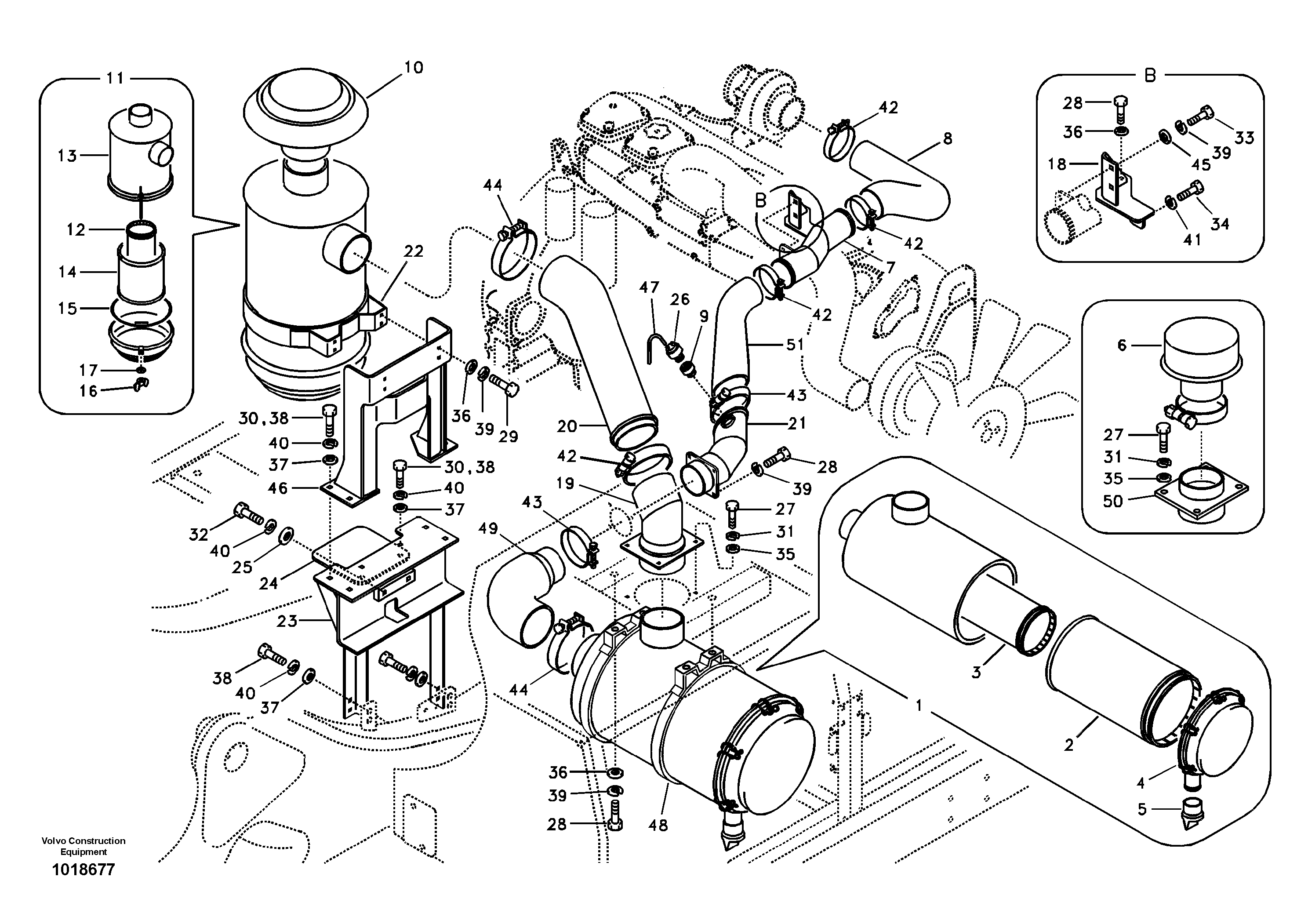 Inlet system — volvo parts diagram