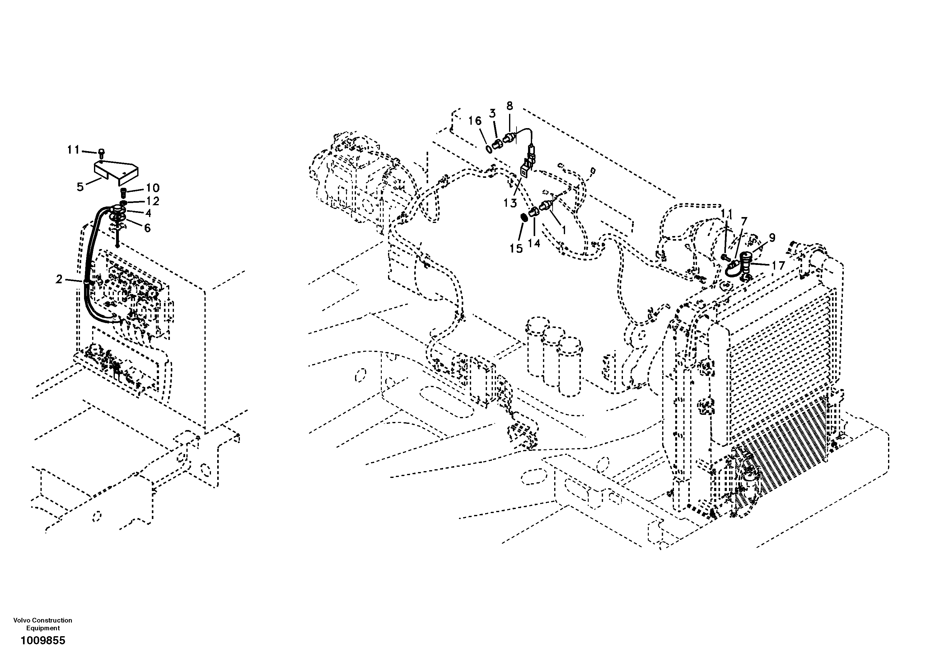 Electrical sensor D12C ENGINE — volvo parts diagram