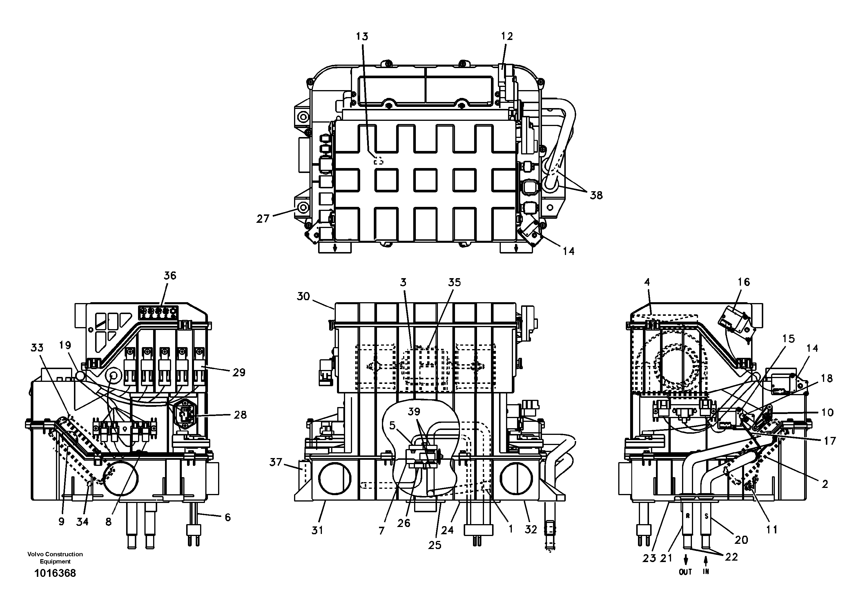 Air conditioning unit, cooling and heater — volvo parts diagram