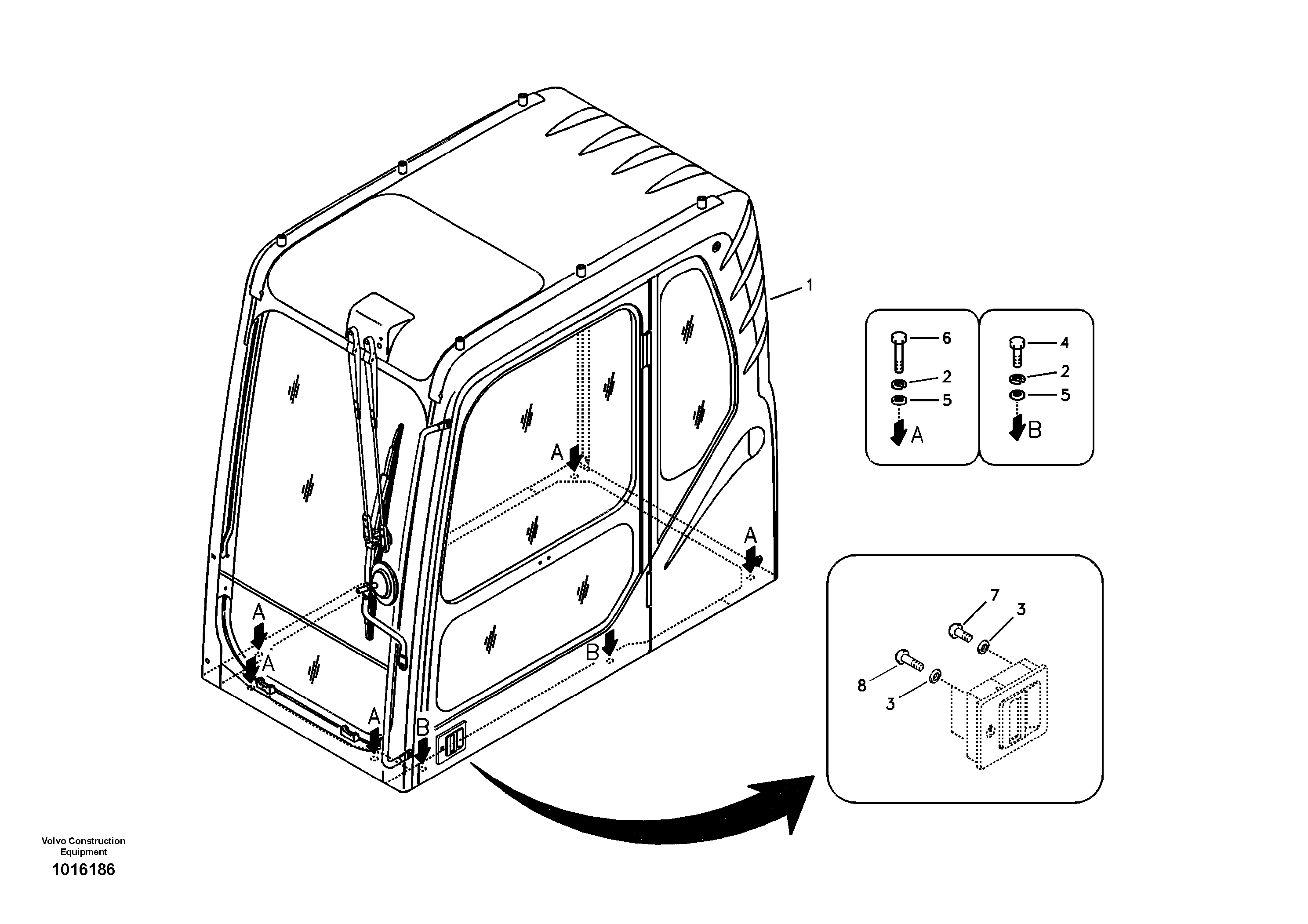 Cab mount — volvo parts diagram