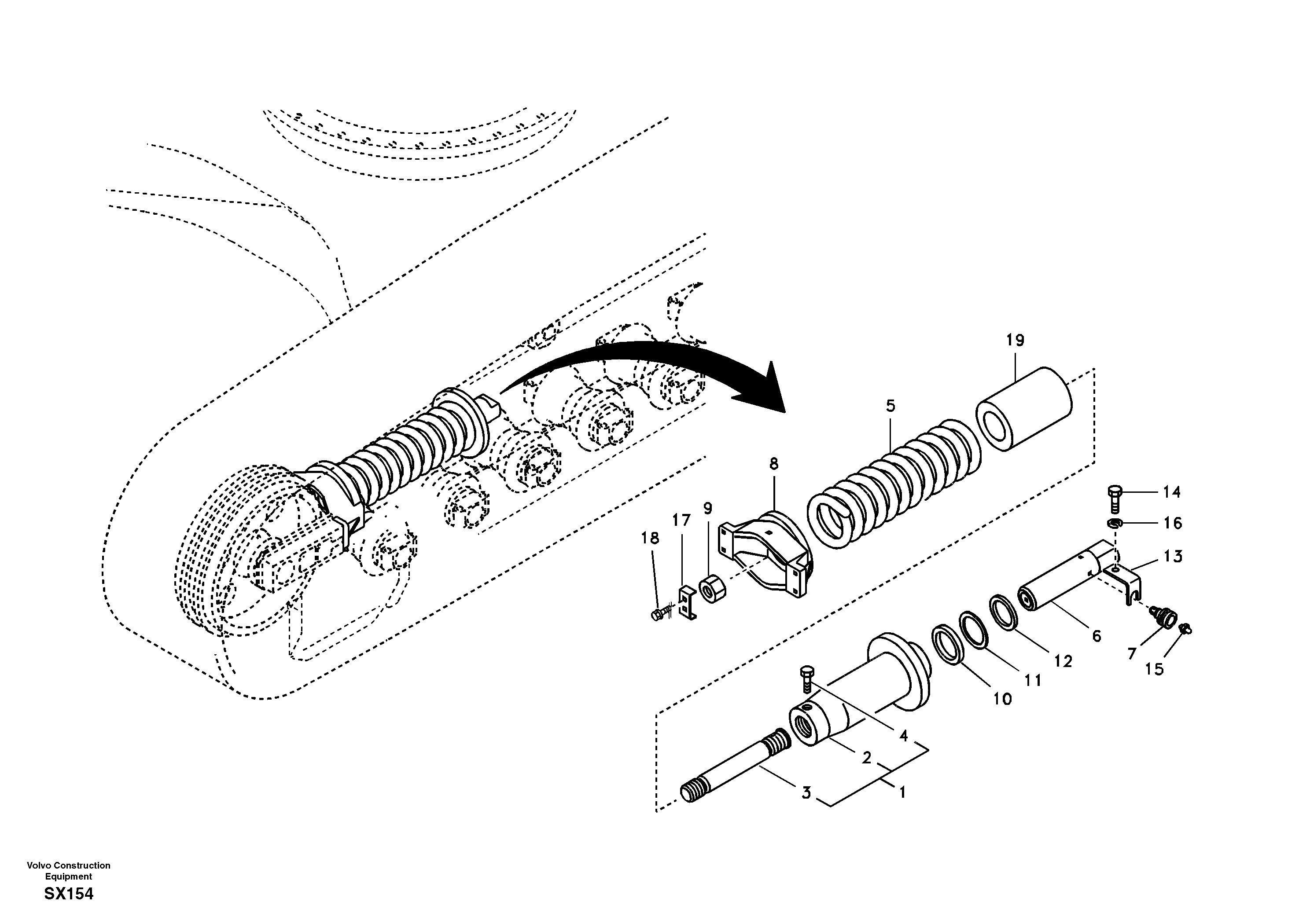 Undercarriage, spring package — volvo parts diagram
