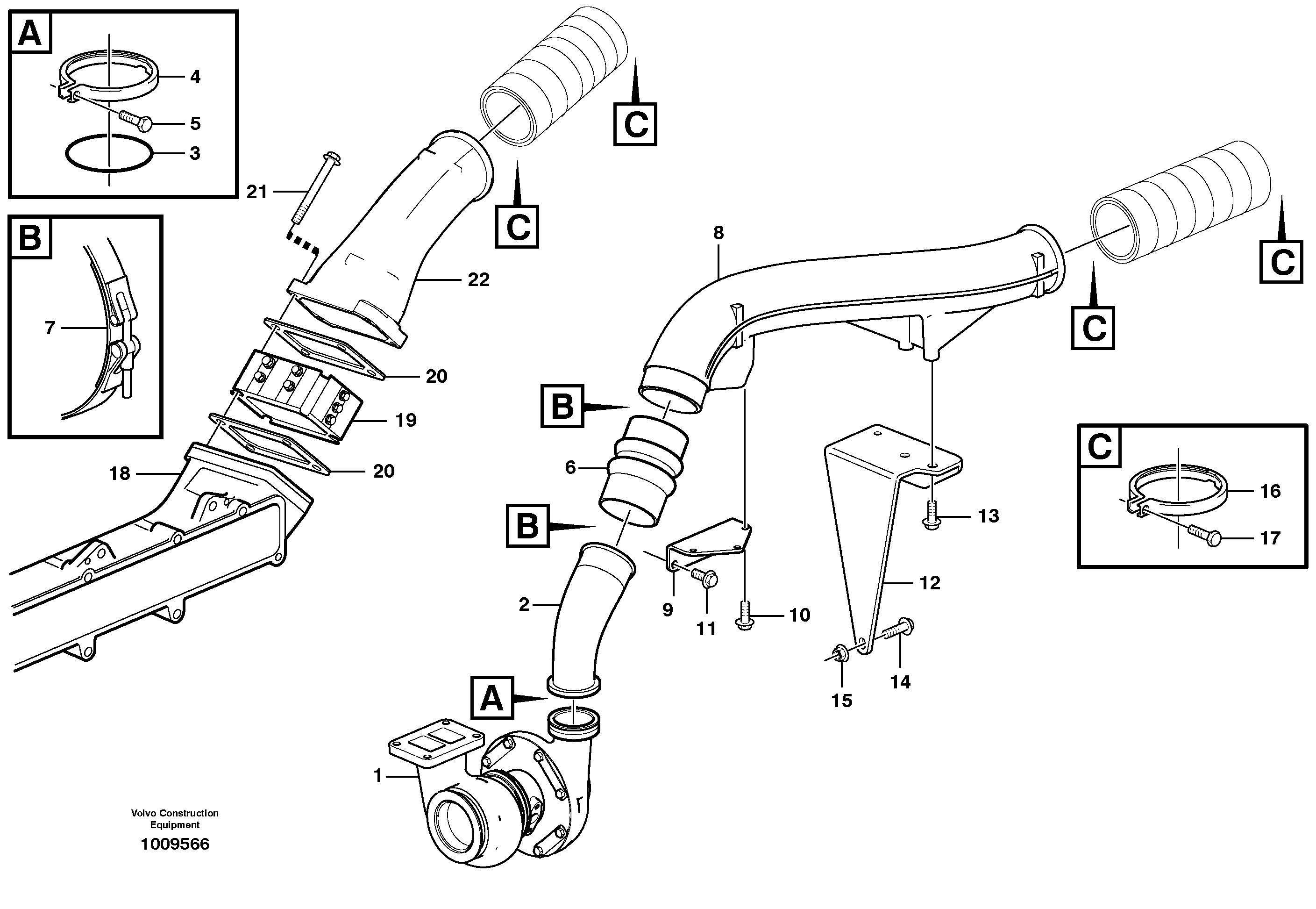 Intercooler  D12C ENGINE — volvo parts diagram