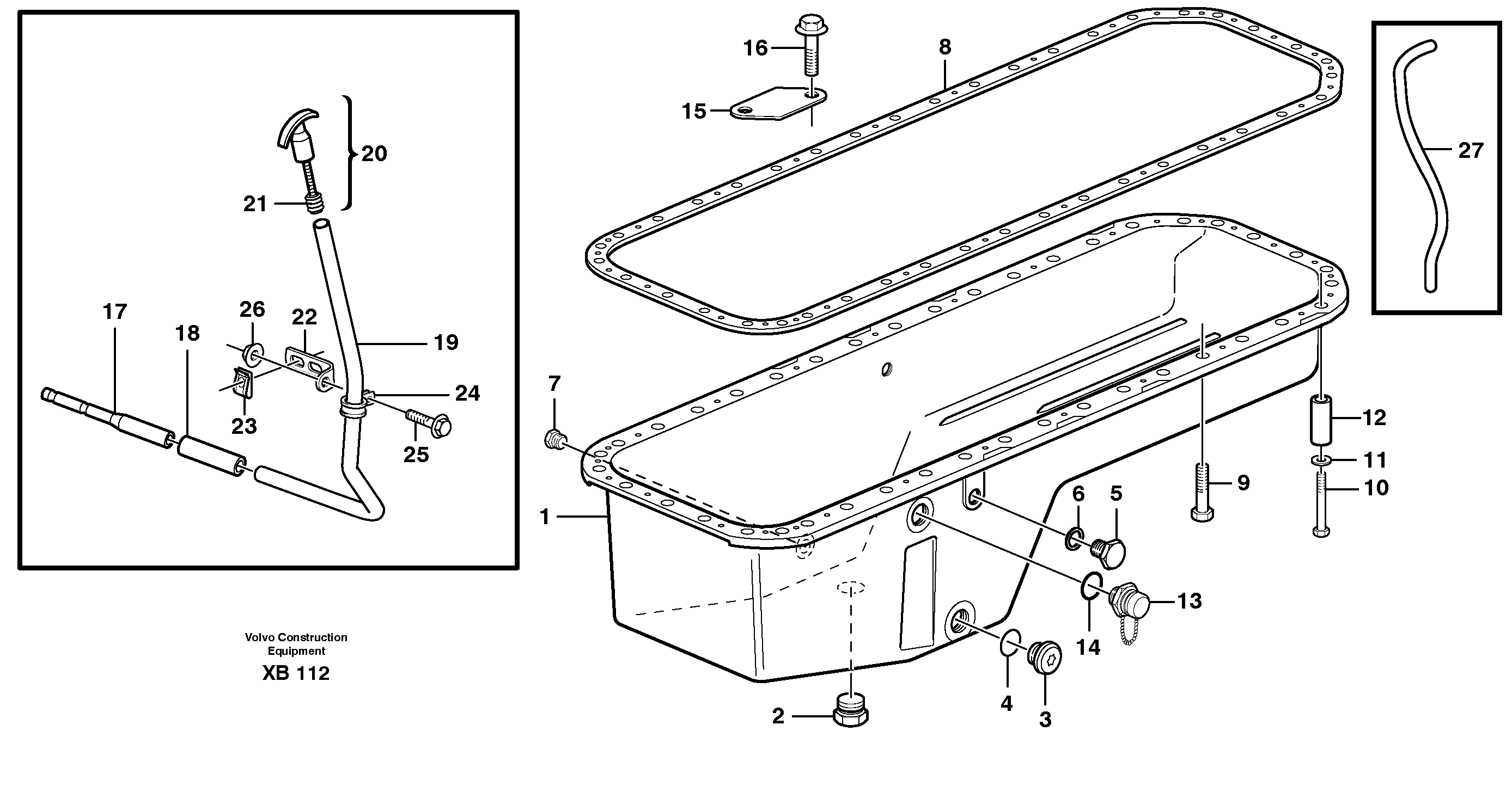 Oil sump  D10B ENGINE — volvo parts diagram