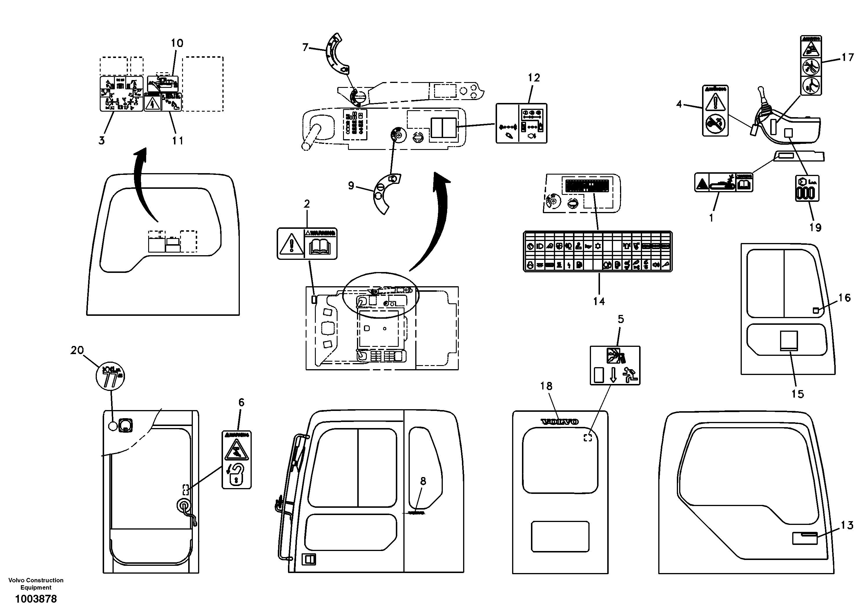 Decal, inner location — volvo parts diagram
