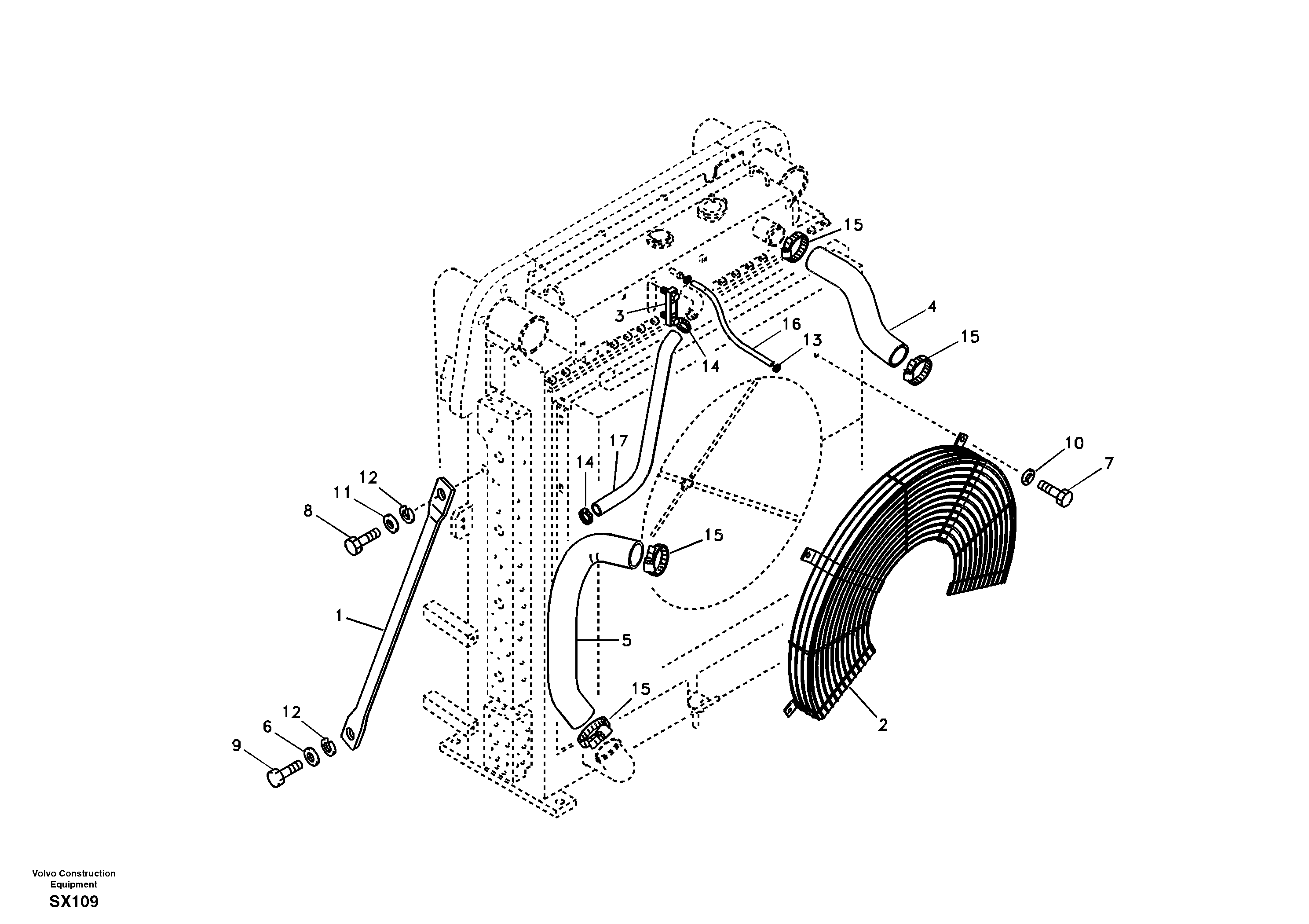 Cooling system  D10B ENGINE — volvo parts diagram
