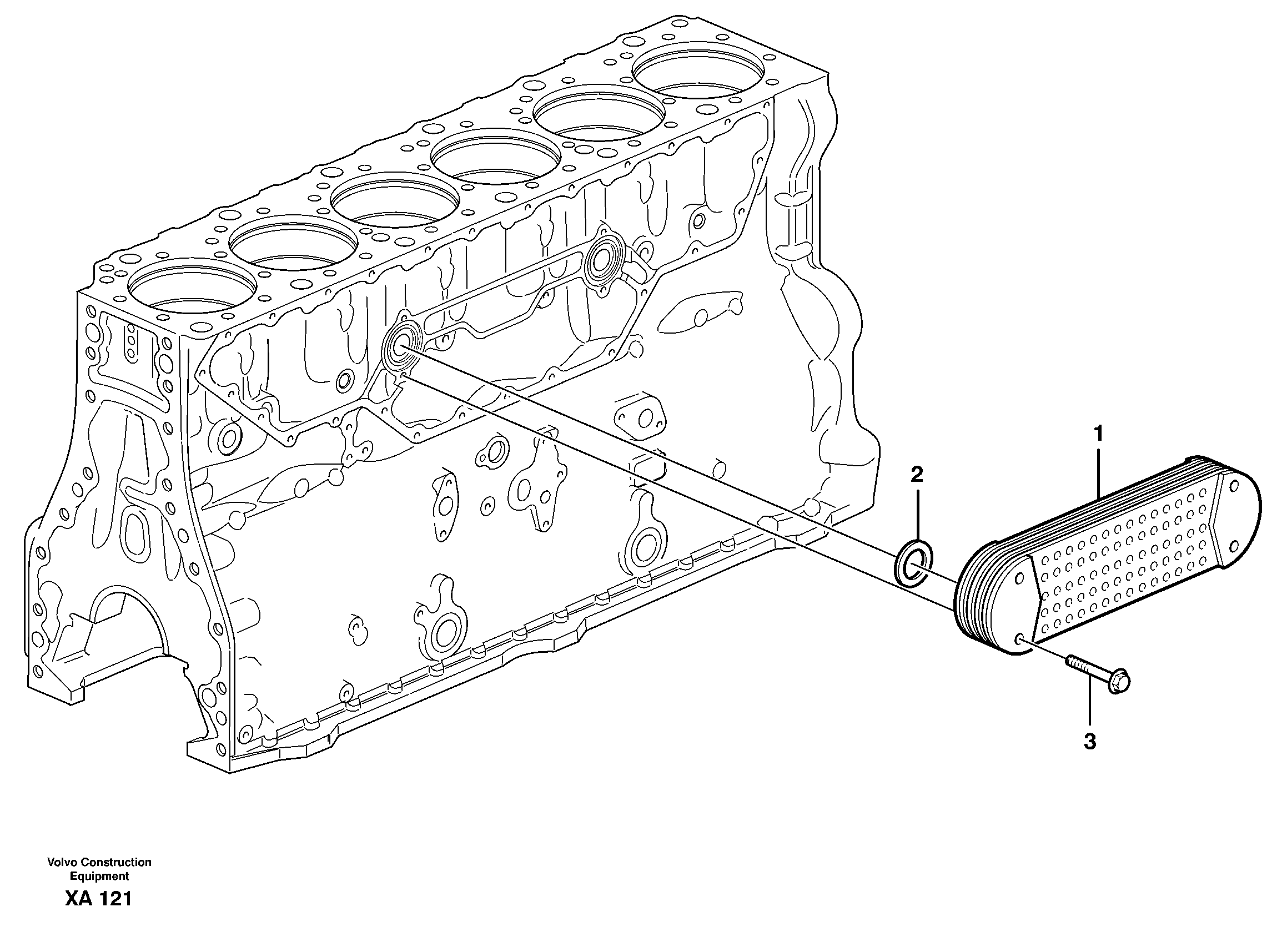 Oil cooler  D12C ENGINE — volvo parts diagram
