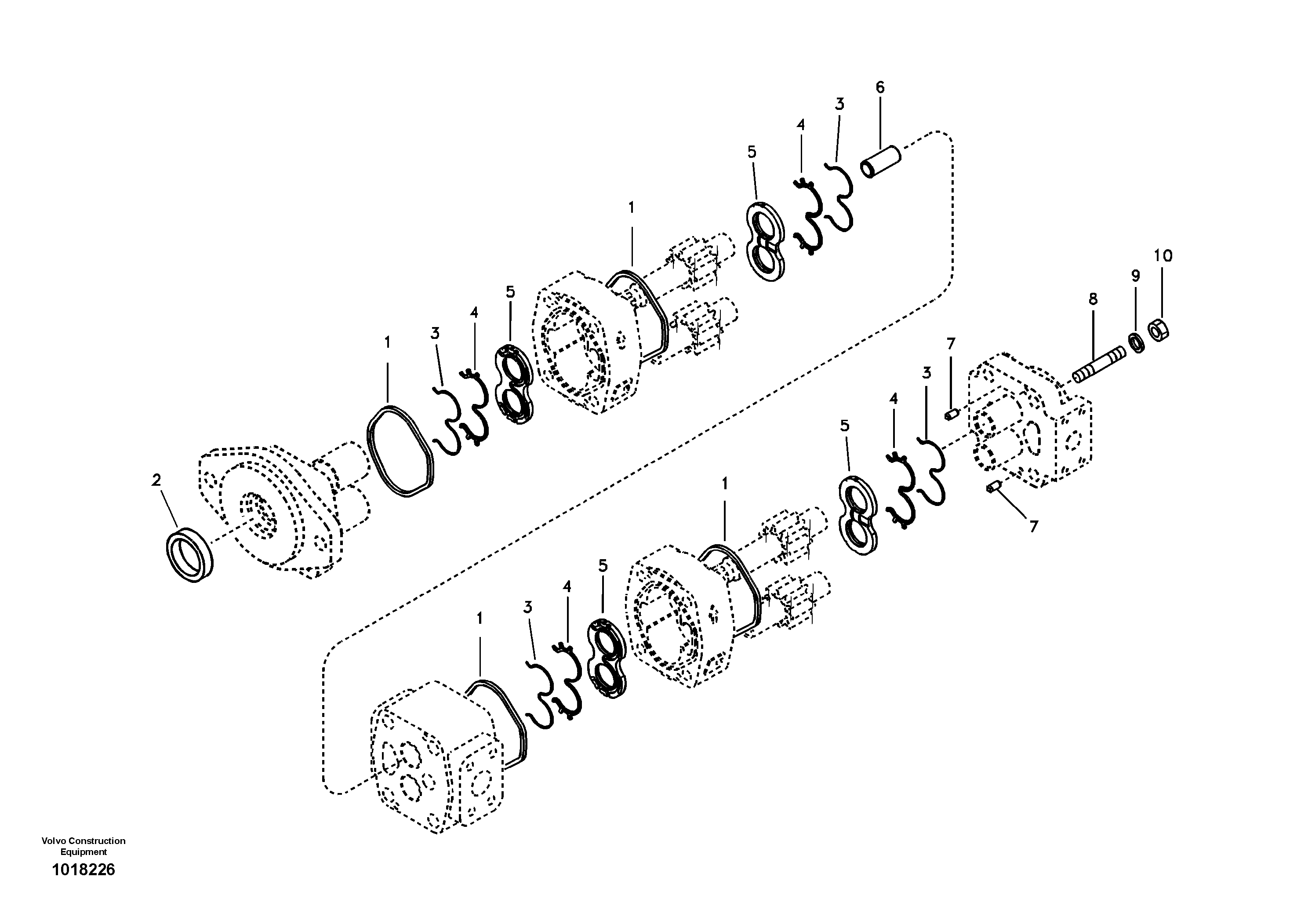Hydraulic gear pump  D12C ENGINE — volvo parts diagram