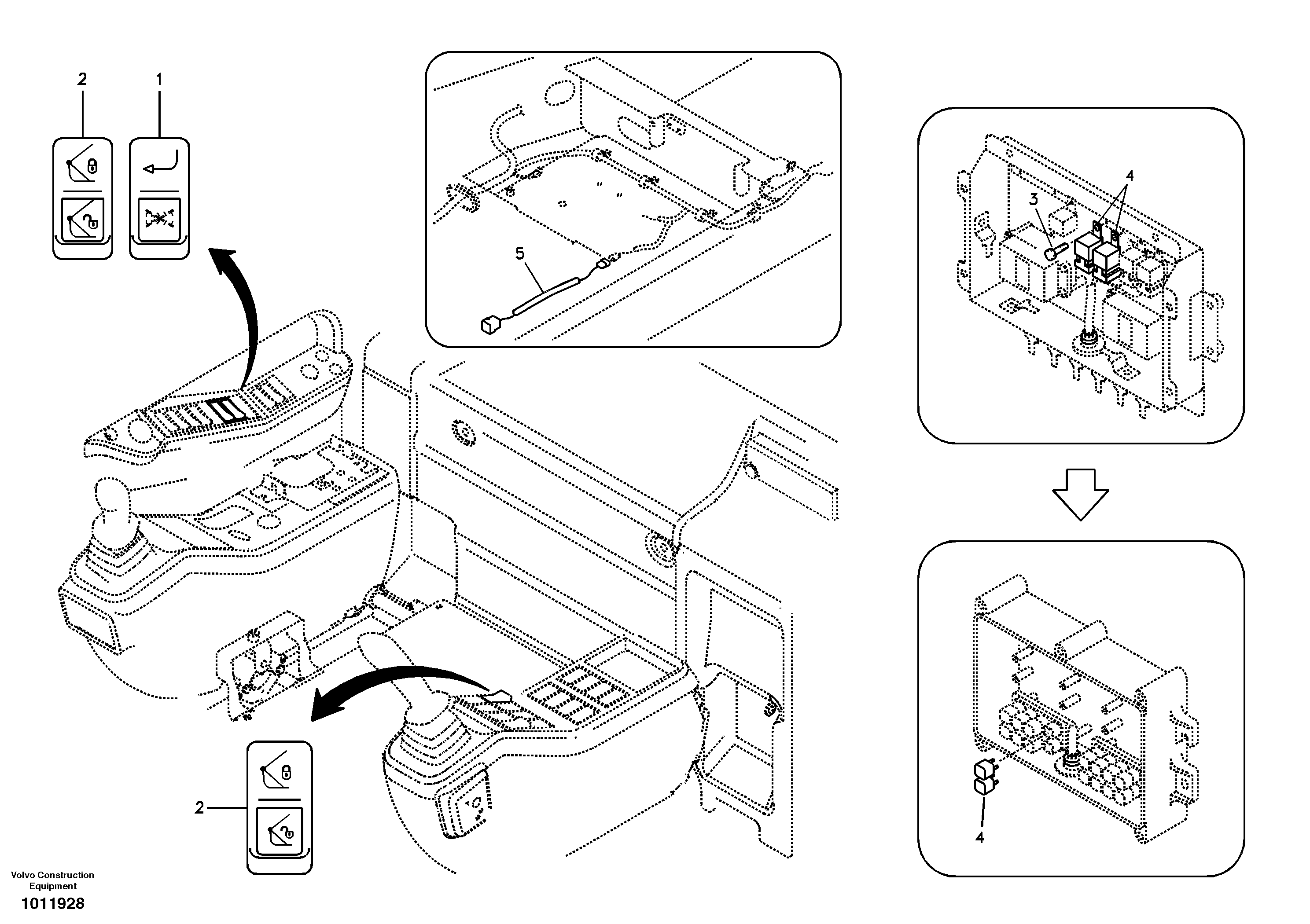 Switch, quickfit control — volvo parts diagram