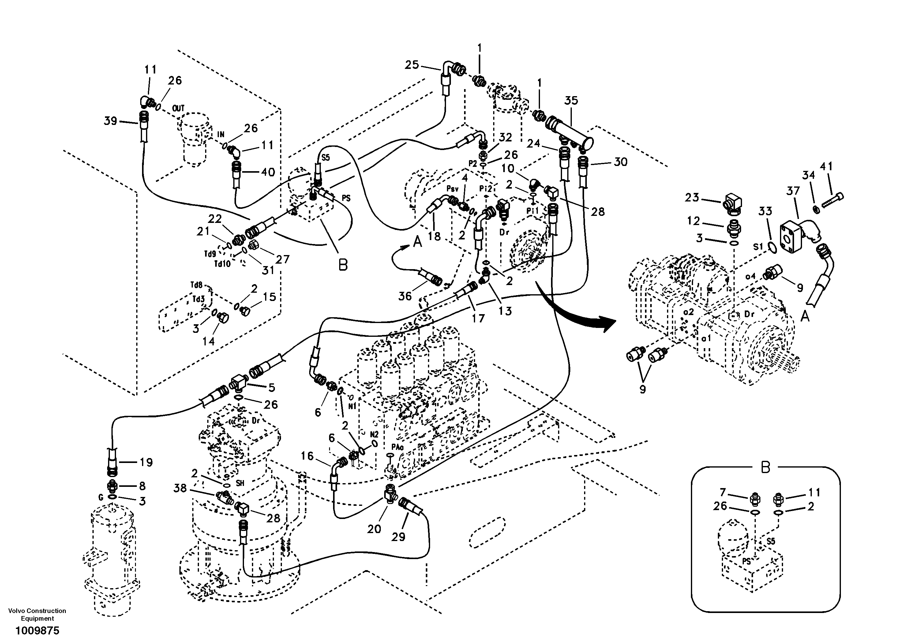 Servo system, control valve to solenoid valve  D12C ENGINE — volvo parts diagram